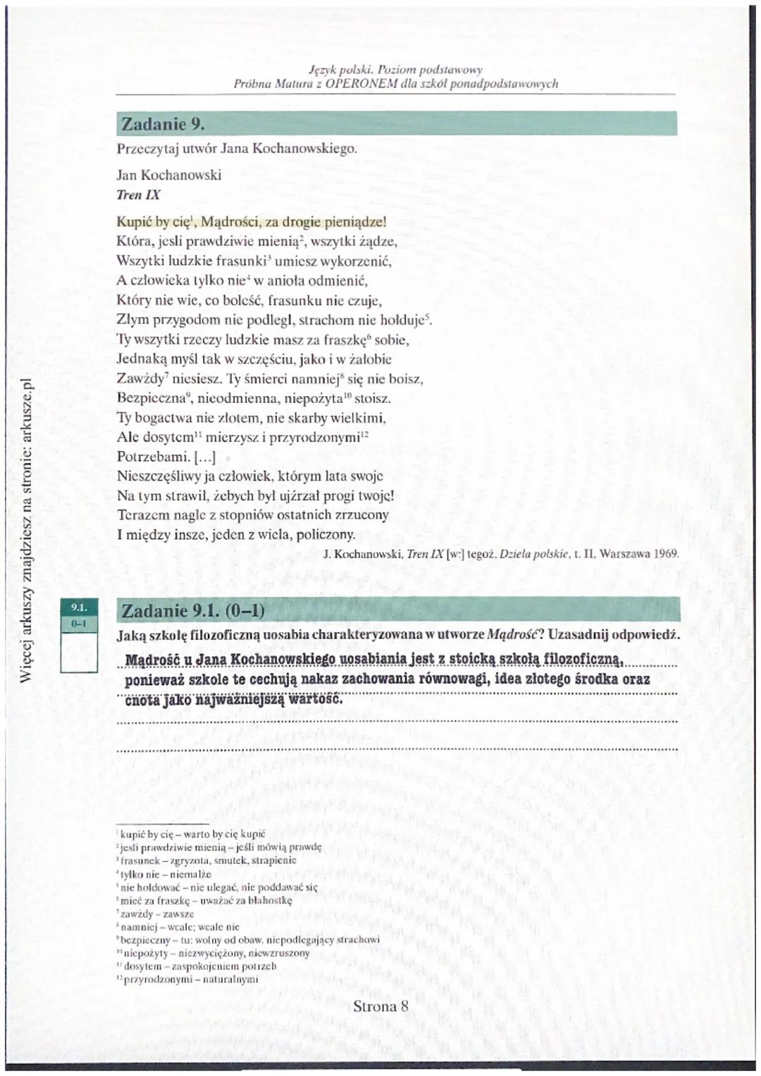 Więcej arkuszy znajdziesz na stronie: arkusze.pl
OPERON
Edukacja jest podróżą
WYPEŁNIA ZDAJĄCY
KOD
PESEL
Arkusz zawiera informacje prawnie c