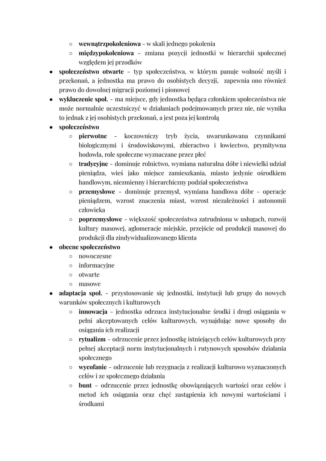 WOS zagadnienia maturalne
społeczeństwo
. zbiorowość - grupa ludzi, pomiędzy którymi wytworzyła się choćby przez krótki
czas trwała więź spo