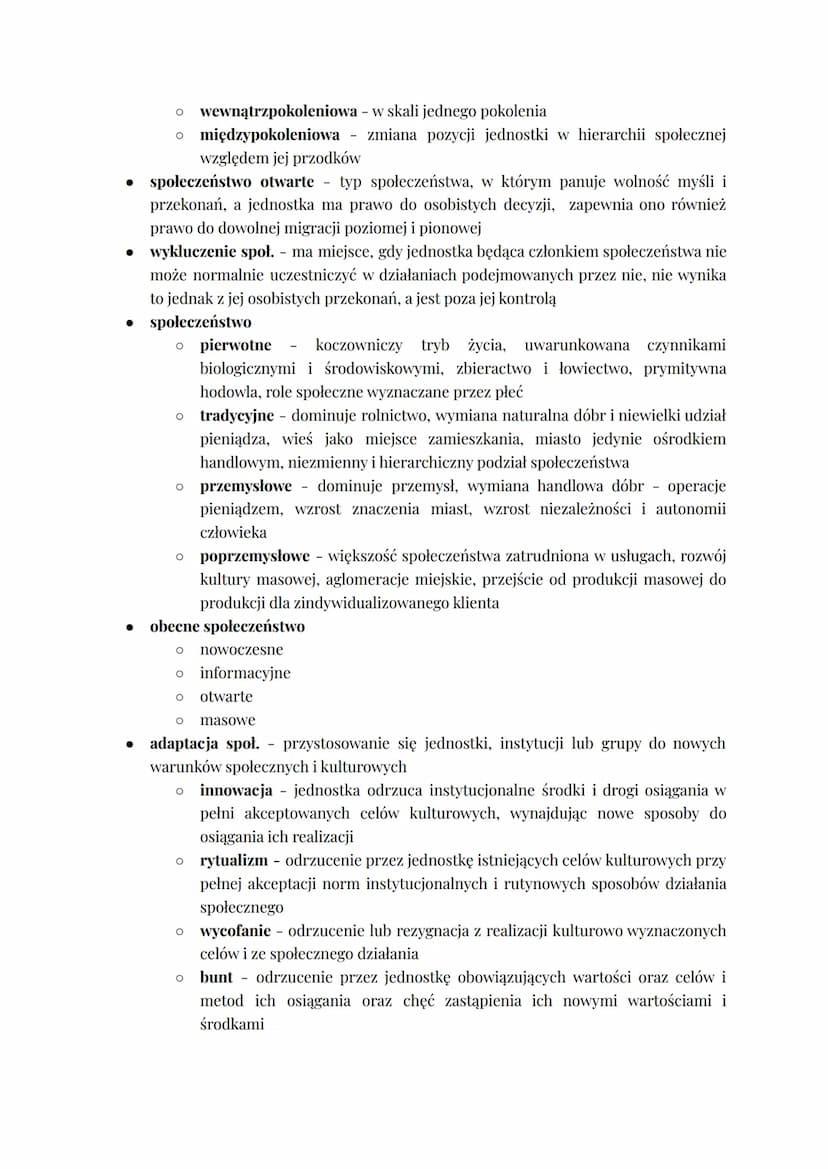 WOS zagadnienia maturalne
społeczeństwo
. zbiorowość - grupa ludzi, pomiędzy którymi wytworzyła się choćby przez krótki
czas trwała więź spo