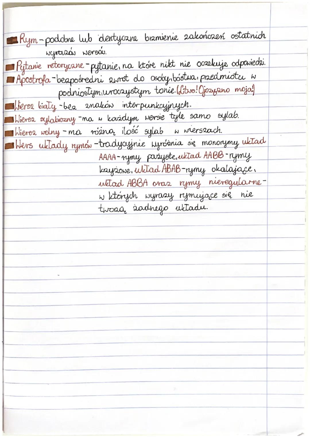 Środni
• Stylistyczne
Pojęcia
Epitet - wyraz będący określeniem jakiejś cechy lub wła-
ściwości przedmiotu (osoby). To połączenie rzeczownik