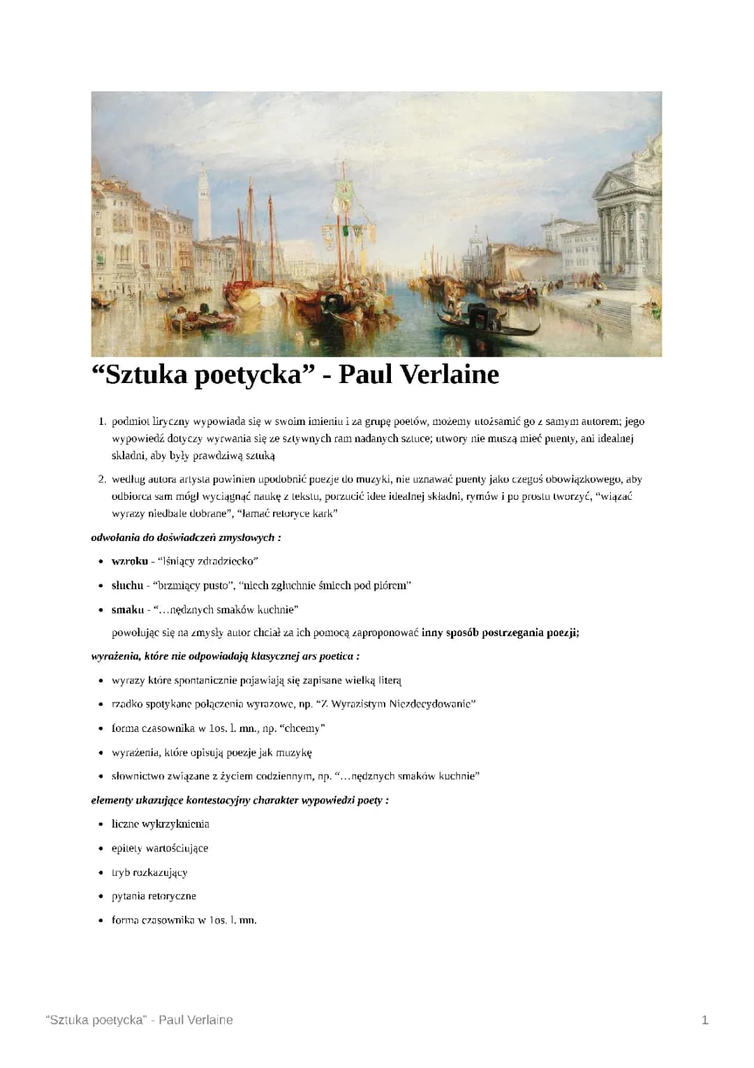 Sztuka poetycka Paul Verlaine - Interpretacje i Ciekawostki