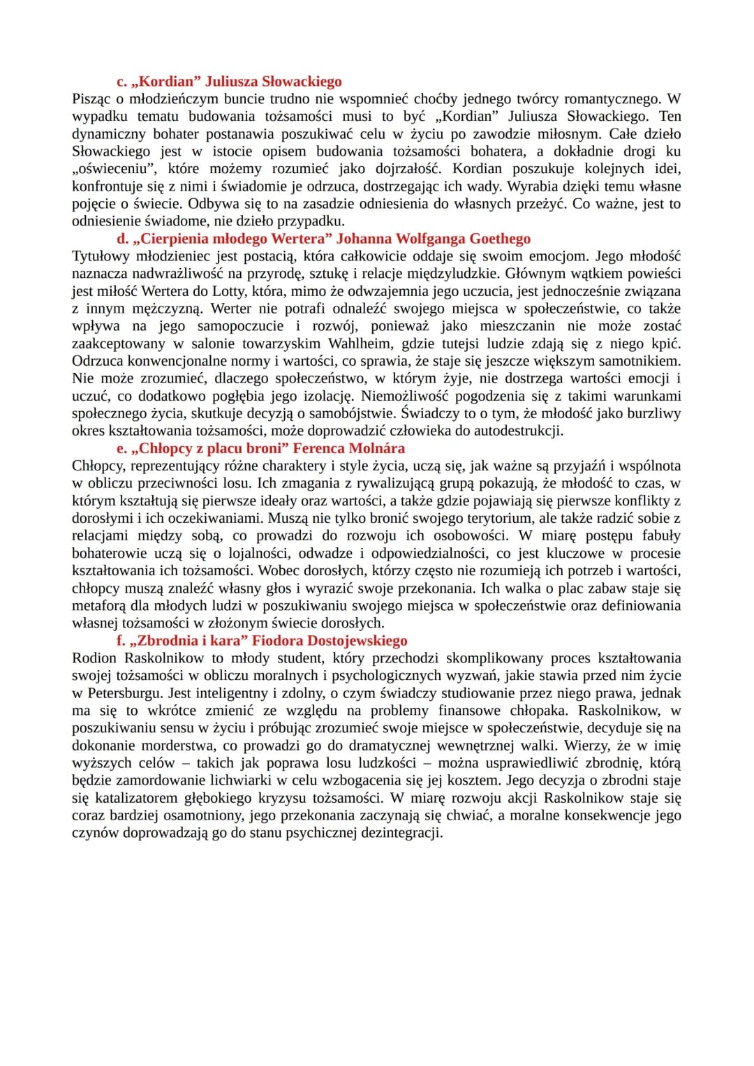 PYTANIA JAWNE
„PRZEDWIOŚNIE” STEFANA ŻEROMSKIEGO
44. Jakie znaczenie ma tytuł dla odczytania sensu utworu? Omów
zagadnienie na podstawie Prz