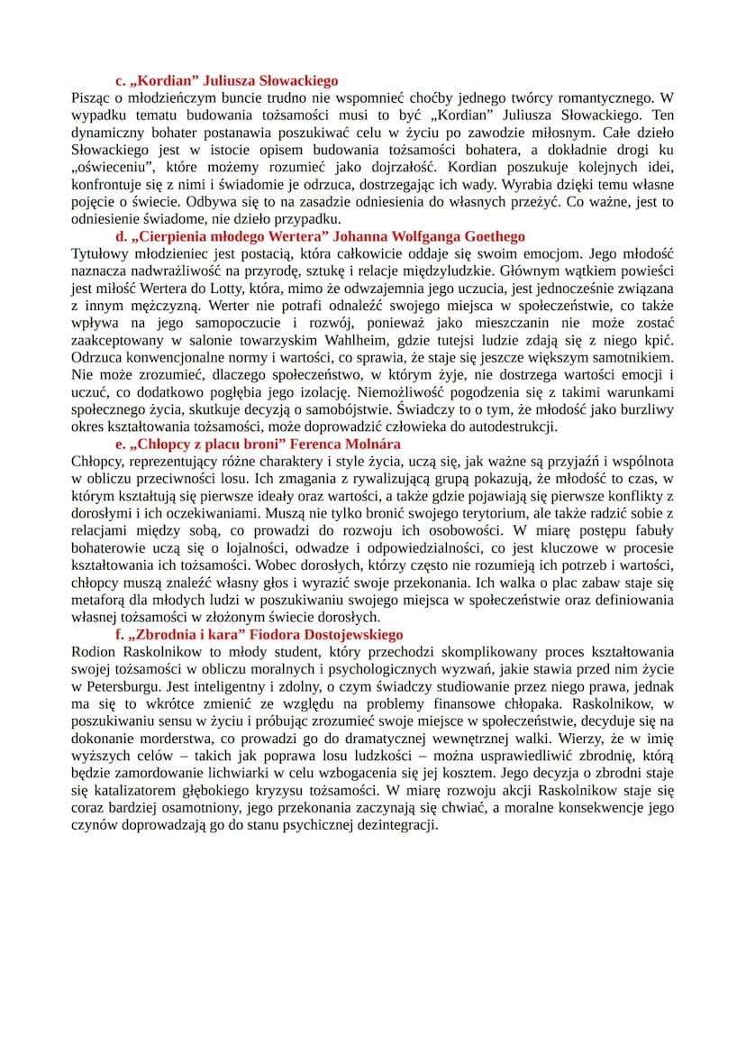 PYTANIA JAWNE
„PRZEDWIOŚNIE” STEFANA ŻEROMSKIEGO
44. Jakie znaczenie ma tytuł dla odczytania sensu utworu? Omów
zagadnienie na podstawie Prz