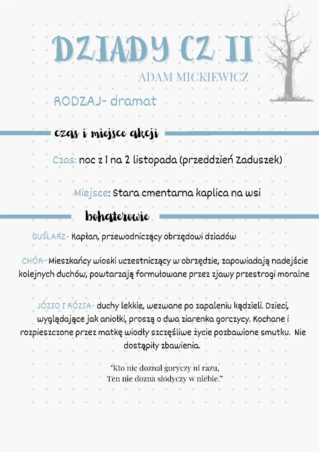 Dziady cz. 2 - Adam Mickiewicz | egzamin ósmoklasisty