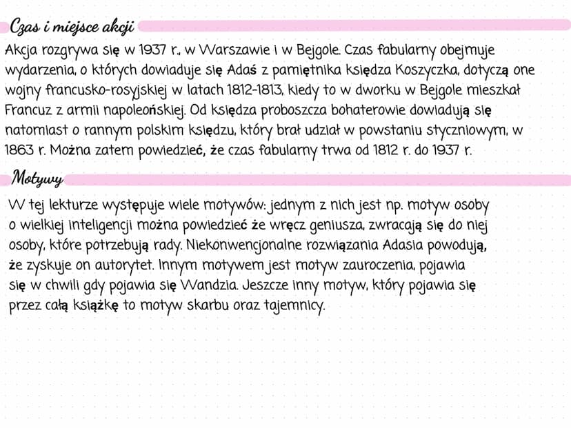 Szatan z siódmej klasy
Streszczenie
Adam Cisowski, uczeń warszawskiego gimnazjum, słynie z detektywistycznych umiejętności i
niezwykłych zdo