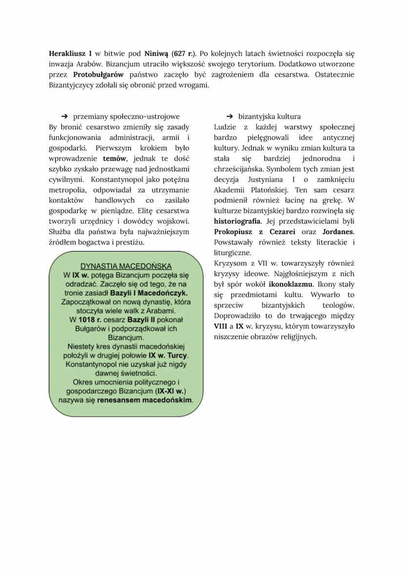 
<h2 id="cesarstwobizantyjskie">Cesarstwo bizantyjskie</h2>
<h3 id="pojcia">Pojęcia</h3>
<ul>
<li>Autokracja: władza należy do jednej osoby 