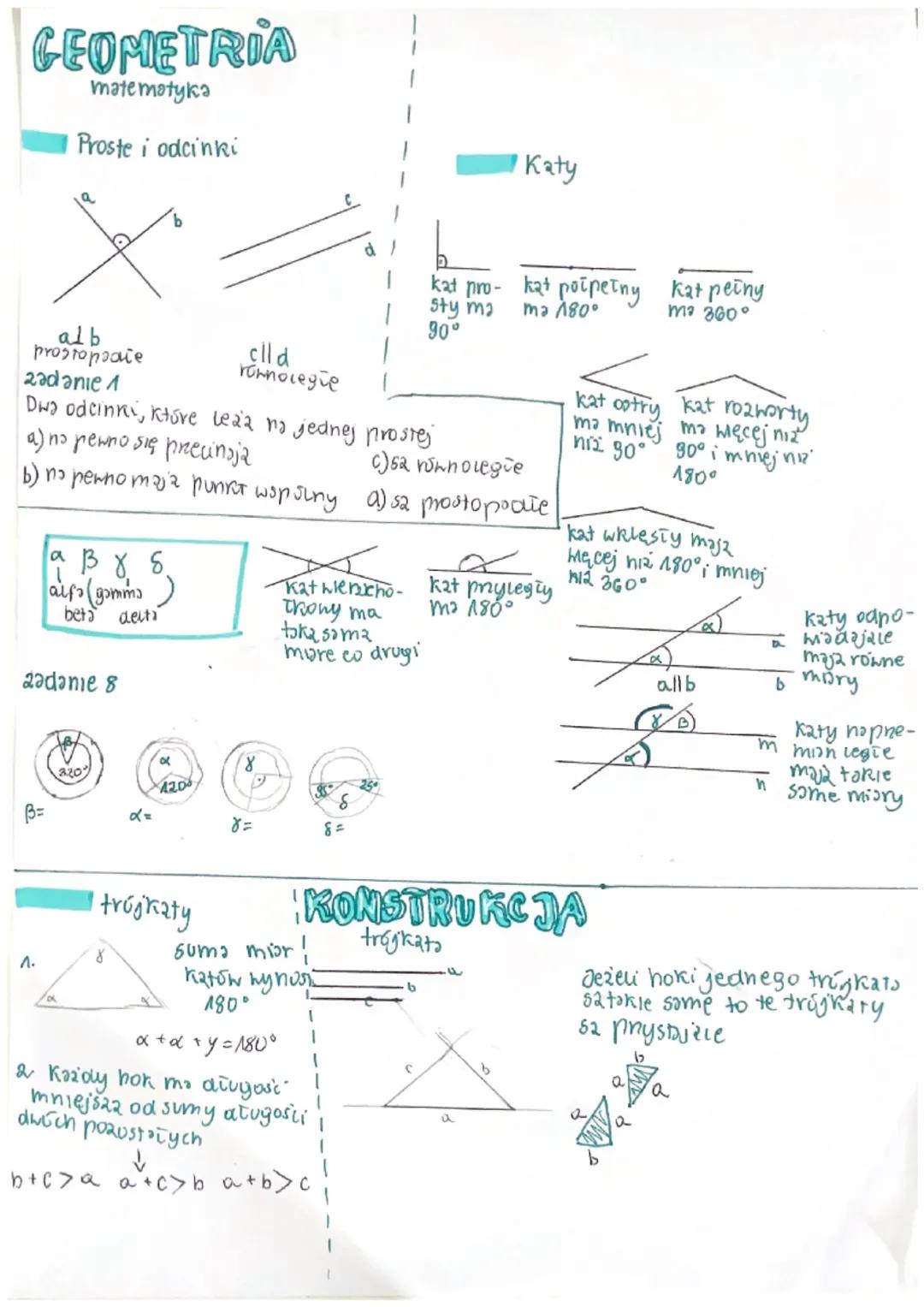 GEOMETRIA
matematyka
Proste i odcinki
alb
prosto podie
zadanie 1
Dwa odcinki, które leża na jednej prostej
zadanie 8
B=
a By S.
alfo (gamma)