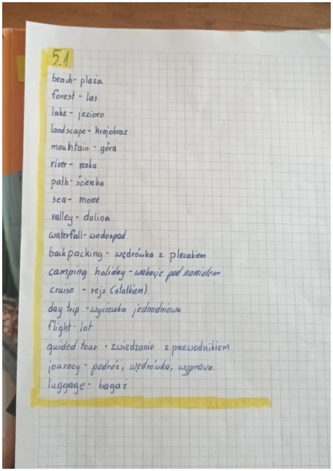 5.1
beach- plaza
forest-las
lake - jezioro
landscape-krajobraz
mountain gora
river-rzeka
path ścienka
sea- mone
valley-dolina
waterfall-wodo