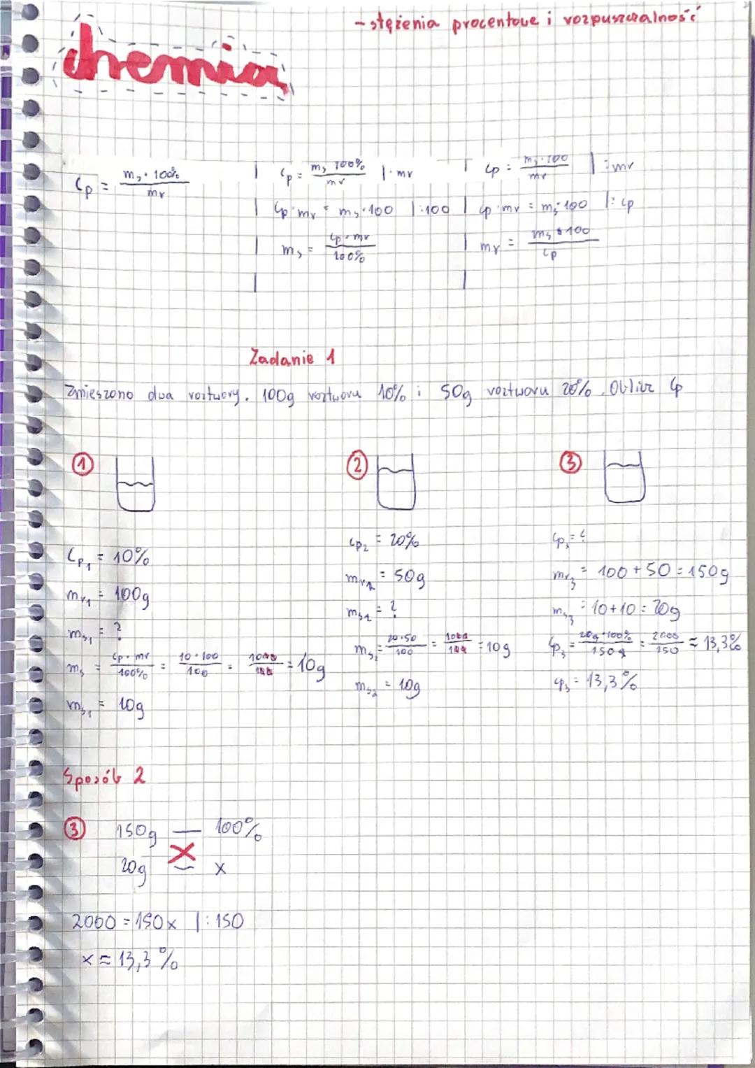Rozpuszczalność i Stężenia Procentowe - Zadania i Objaśnienia