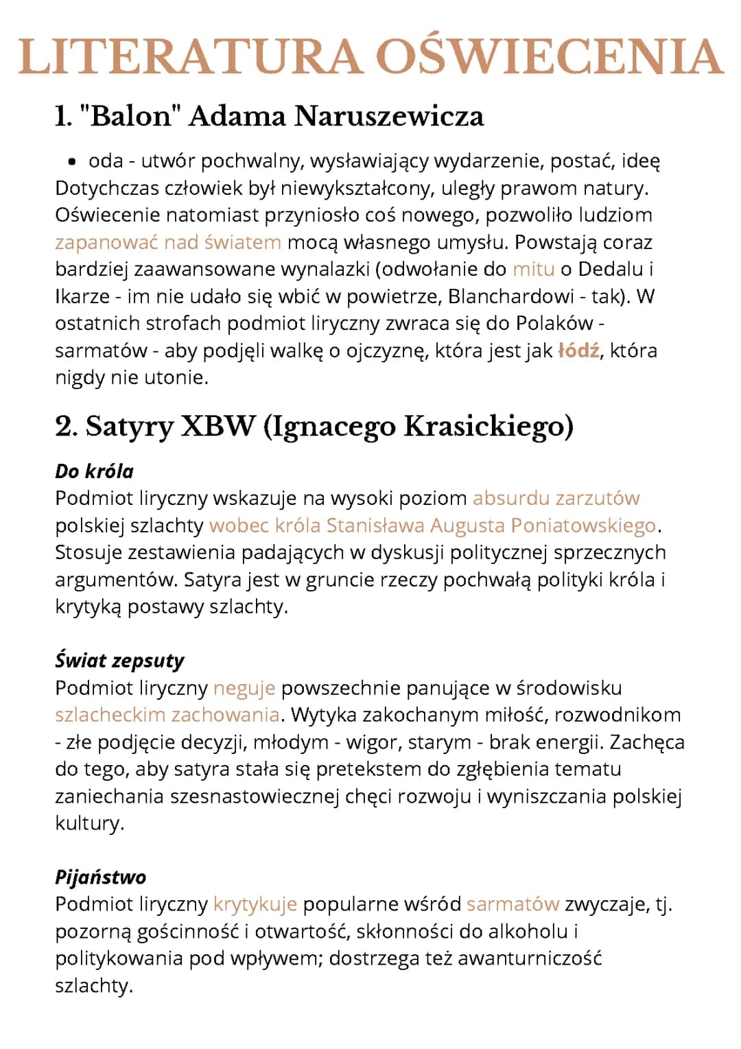 Literatura oświecenia