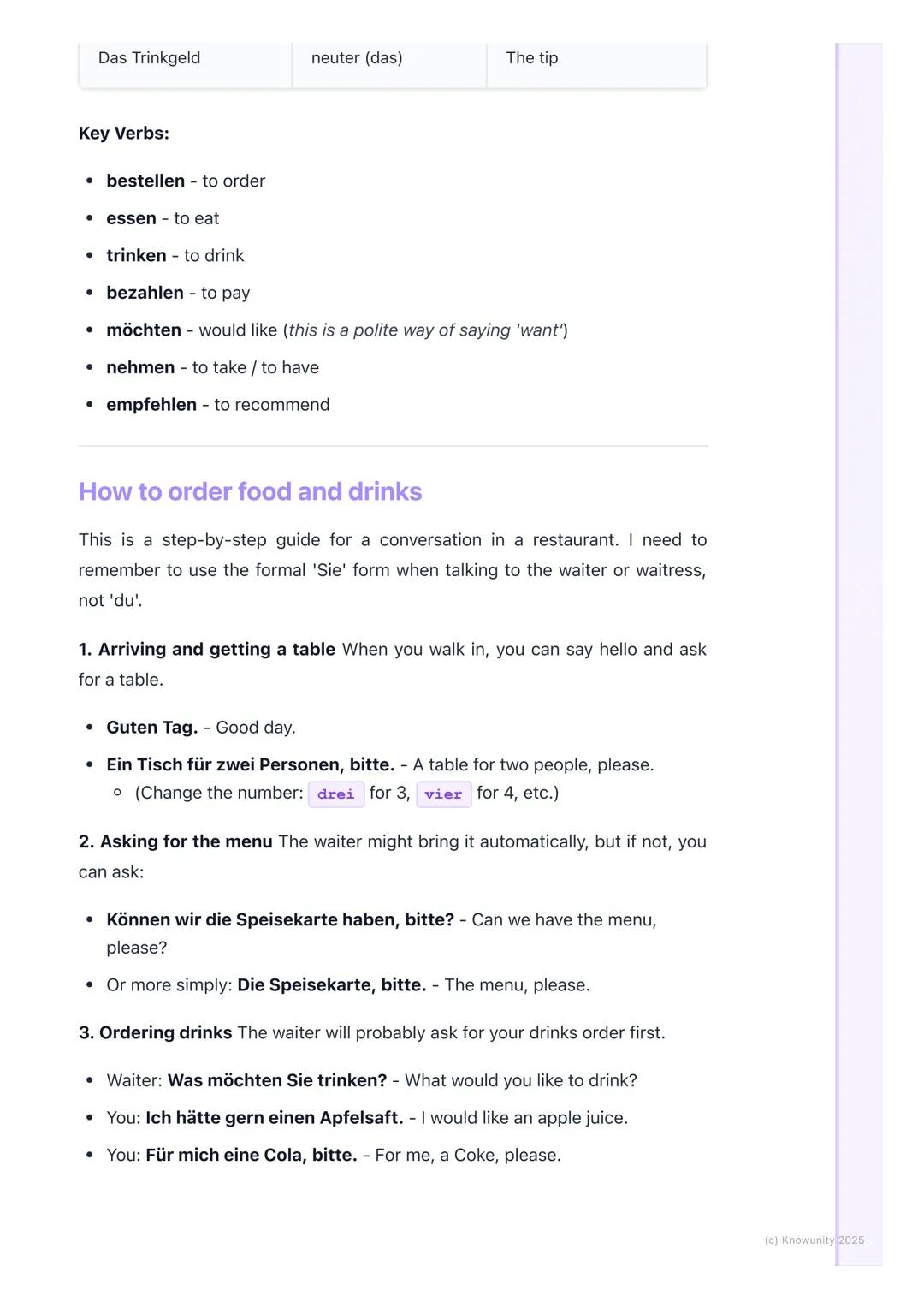 # At the Restaurant (Im
Restaurant)

Introduction to ordering in German

This is for Module 4, all about food and drink. These phrases are w