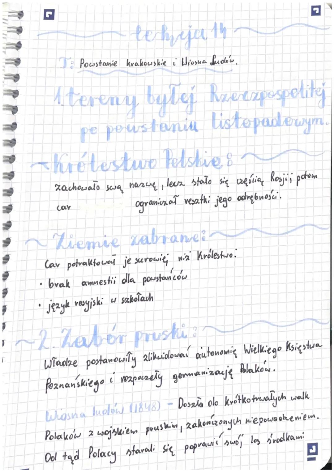 - tekeja 14

- T: Powstanie krakowskie i Wiosna dudów.

Itereny byłej Rzeczpospolitej
pe powstaniu listopadowym.

- Królestwo Pelskie &
Zach