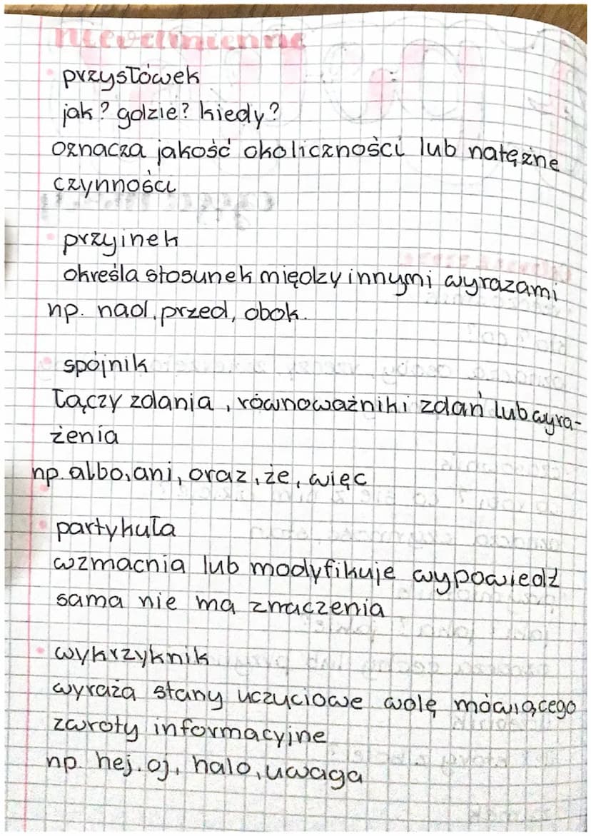 i posht
azega mory
serca
NOT
Odmienne
rzeczownik
kto ? co?
oznacza osoby, vzeczy, zwierzęła, rośliny
zjawiska, miejsca itp.
Czasownik
co rob