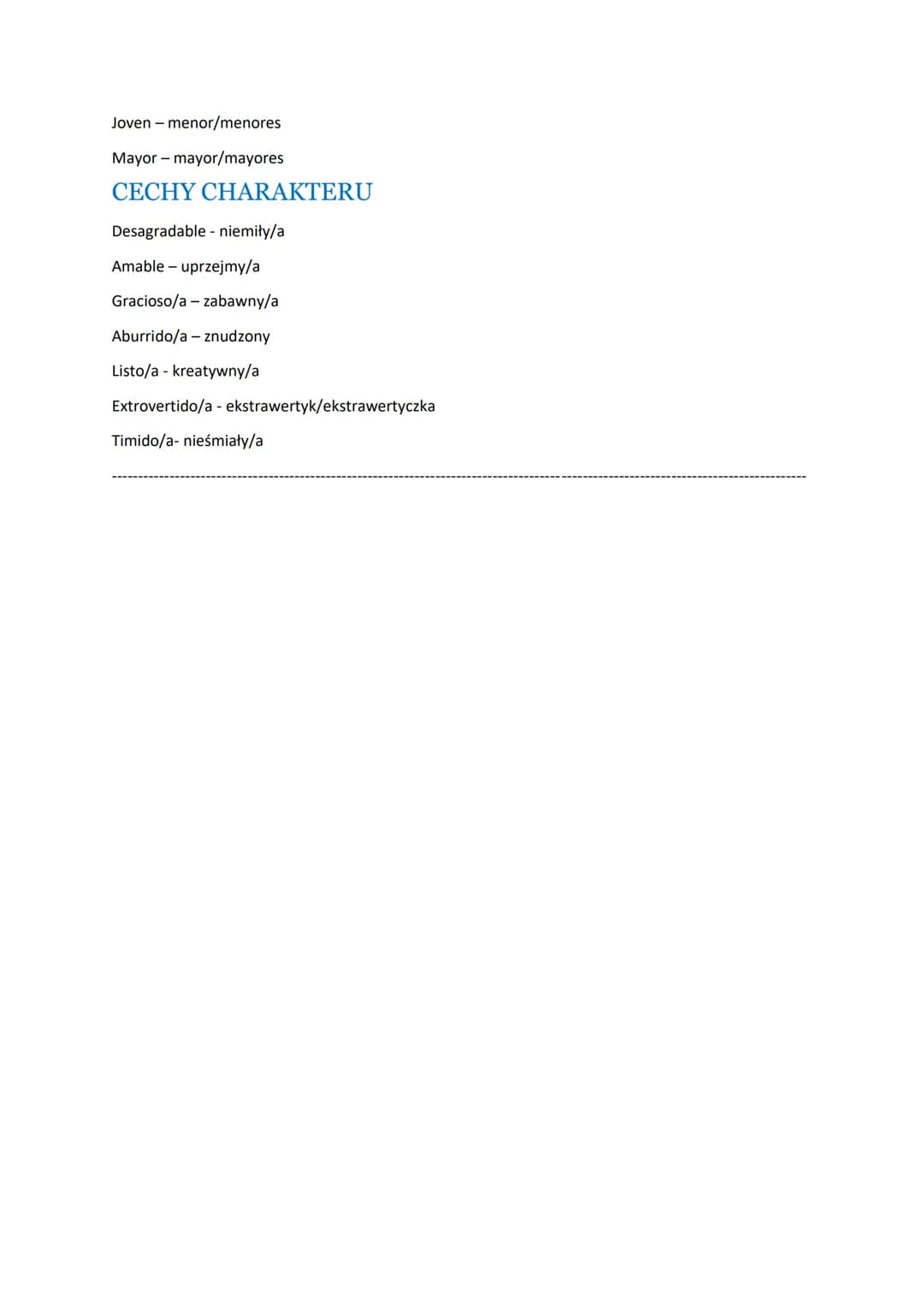 Modulo 1 - la familia, bien, gracias
W notatce znajdziesz informacje o:
Rodzinie
Stanach cywilnych
Opisie wyglądu fizycznego
Ubiorze
Kolorac