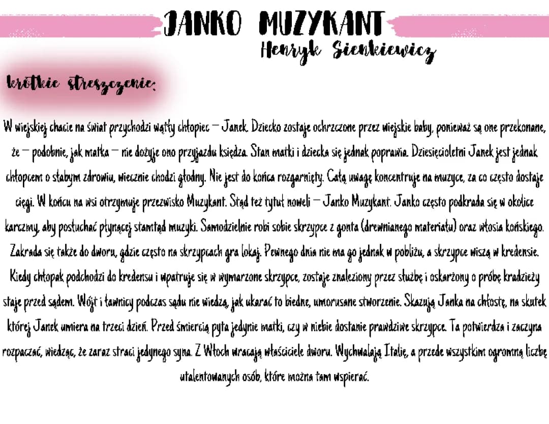 Janko muzykant-Henryk Sienkiewicz 
