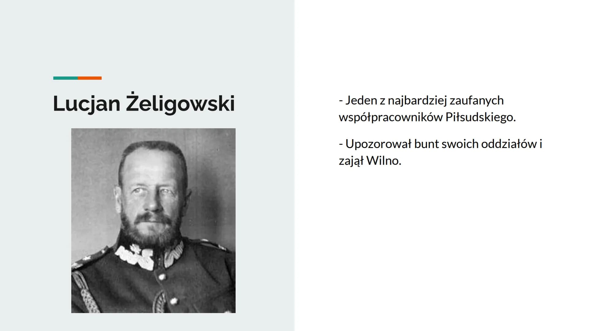 Polska w okresie
międzywojennym
Postacie historyczne Ignacy Daszyński
- Polski polityk socjalistyczny.
- Stał na czele powołanego w Lublinie