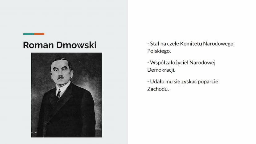 Polska w okresie
międzywojennym
Postacie historyczne Ignacy Daszyński
- Polski polityk socjalistyczny.
- Stał na czele powołanego w Lublinie