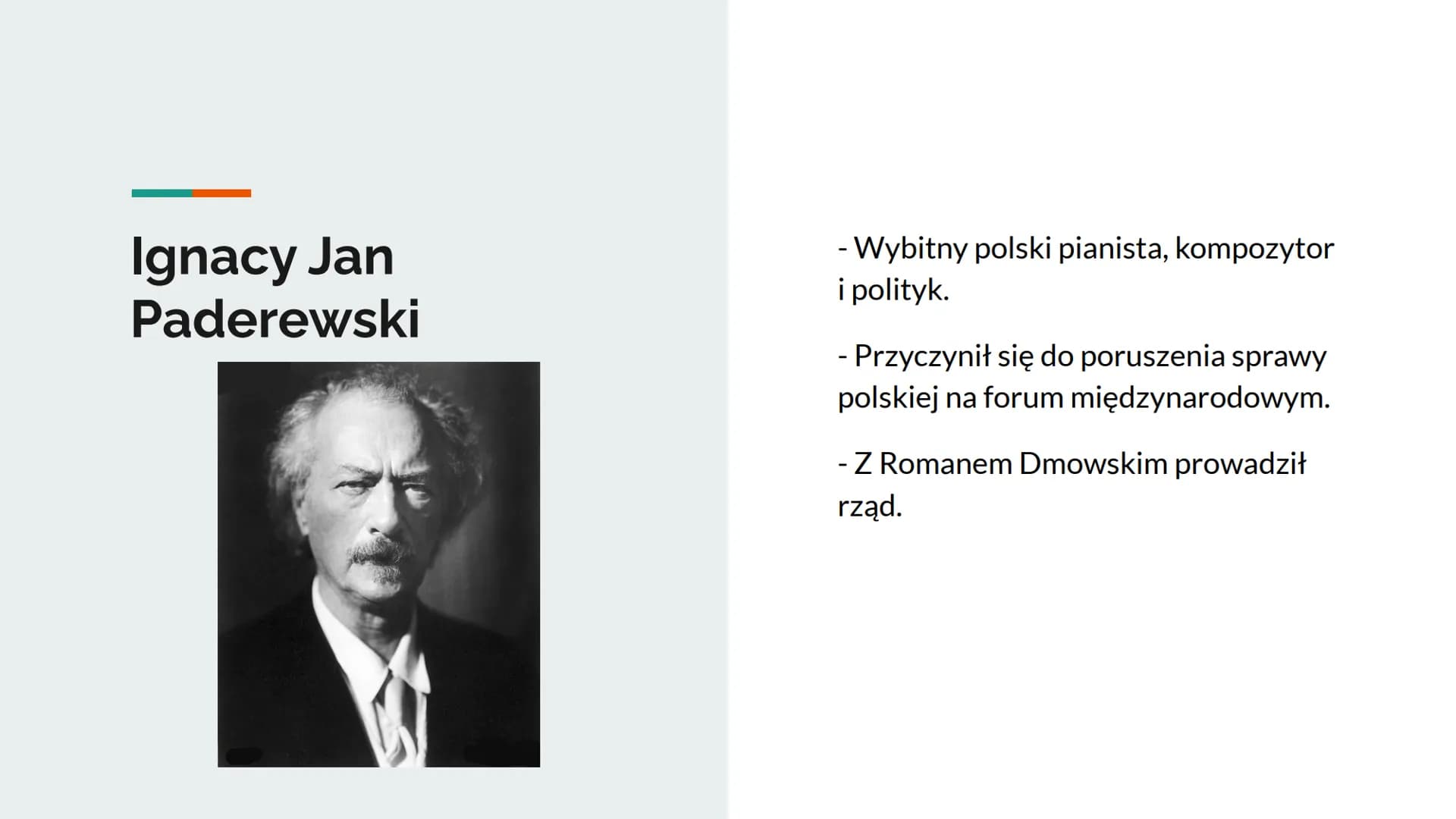 Polska w okresie
międzywojennym
Postacie historyczne Ignacy Daszyński
- Polski polityk socjalistyczny.
- Stał na czele powołanego w Lublinie