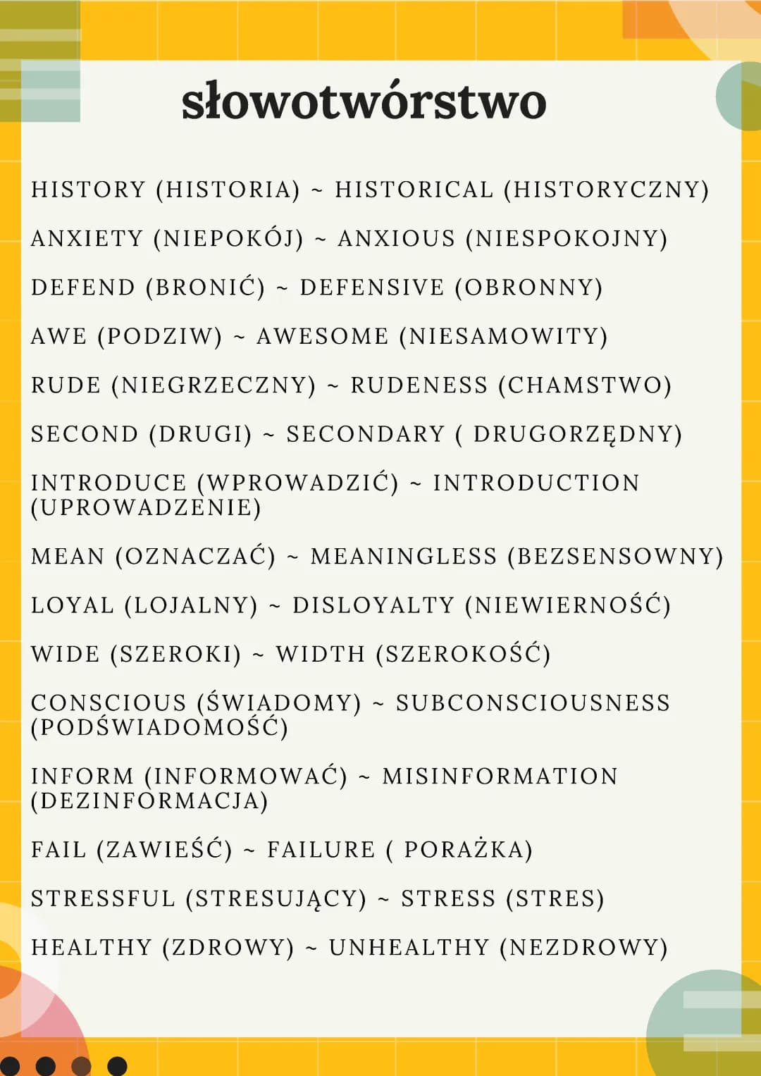 Słowotwórstwo Klasa 7 - Przykłady, Testy i Ćwiczenia