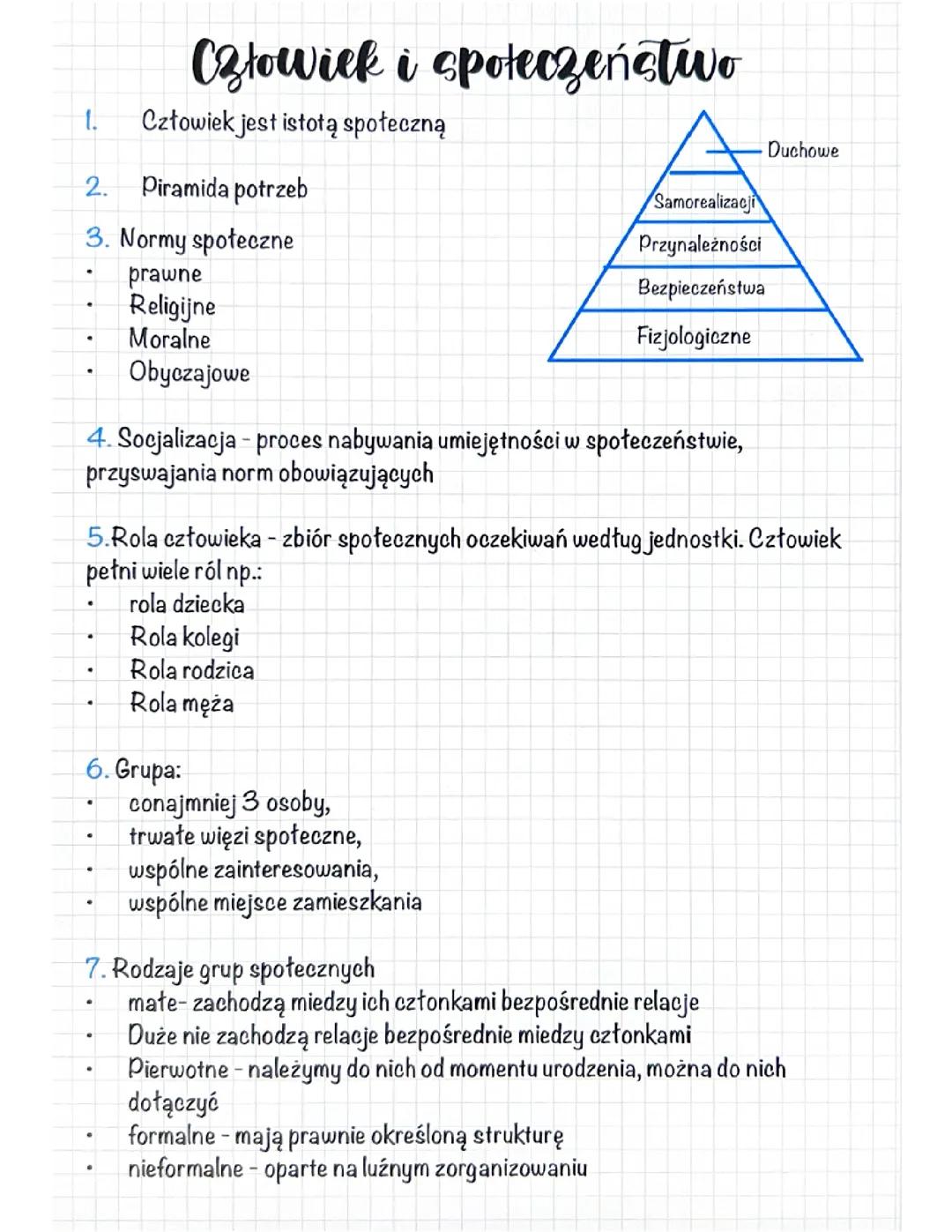 WOS ( klasa 8)- człowiek i społeczeństwo