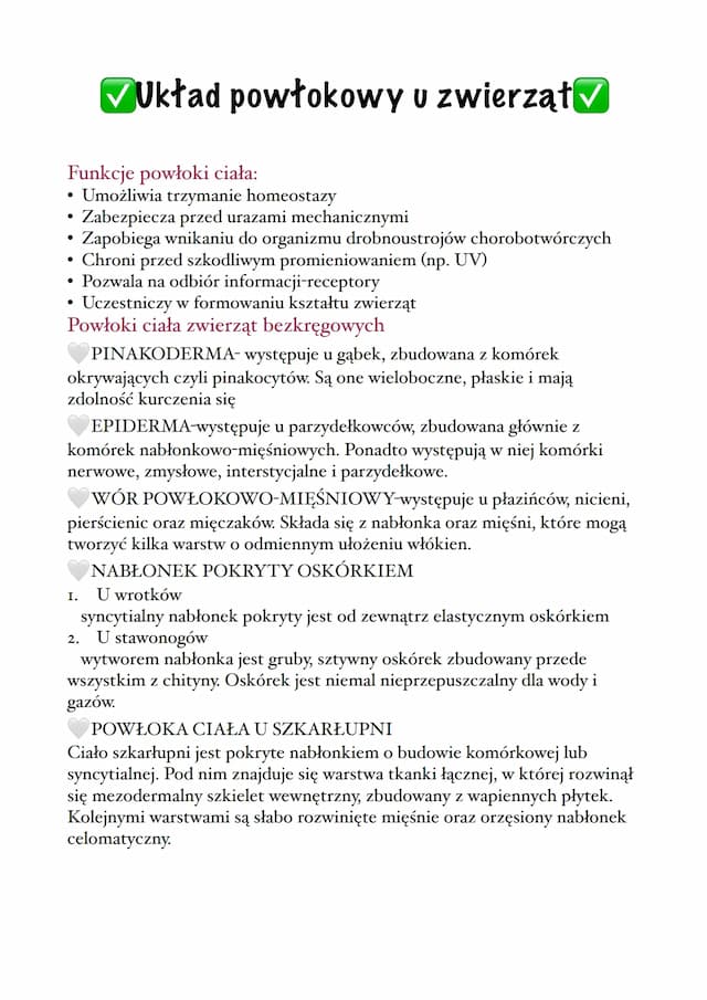 Know układ powłokowy u zwierząt  thumbnail