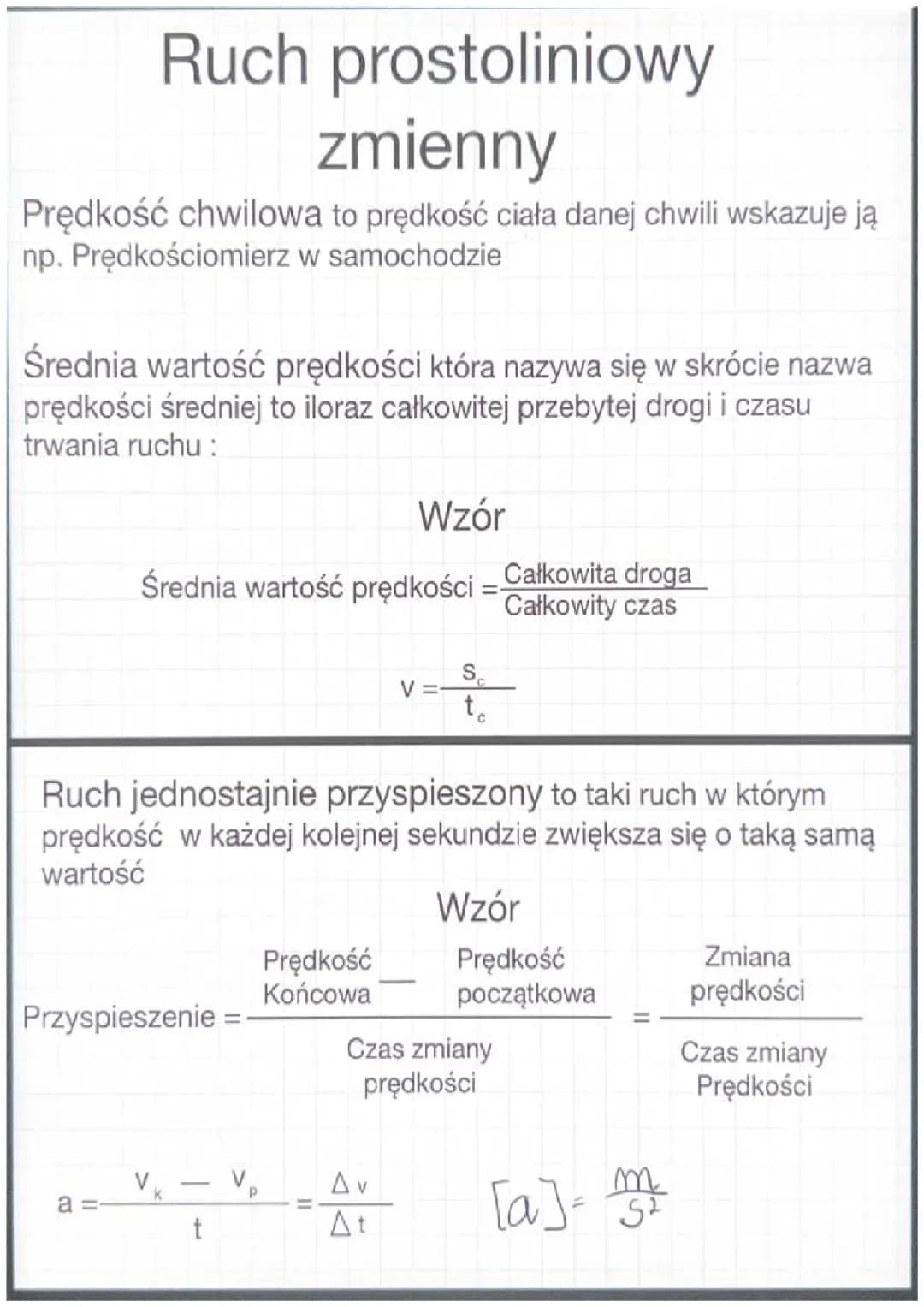Ruch prostoliniowy zmienny 