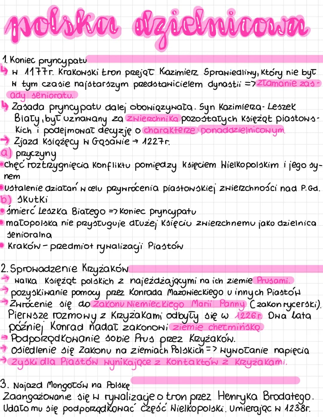 polska dzielnicown
1. Koniec pryncypatu
w 1177r. Krakowski tron przejął Kazimierz Sprawiedliwy, który nie był
W tym czasie najstarszym przed