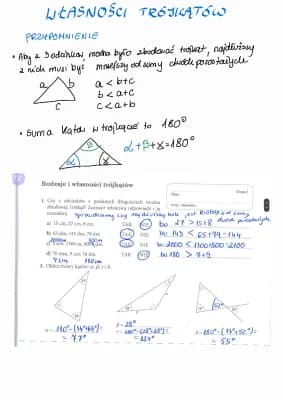 Know Własności trójkąta -kartkówka thumbnail
