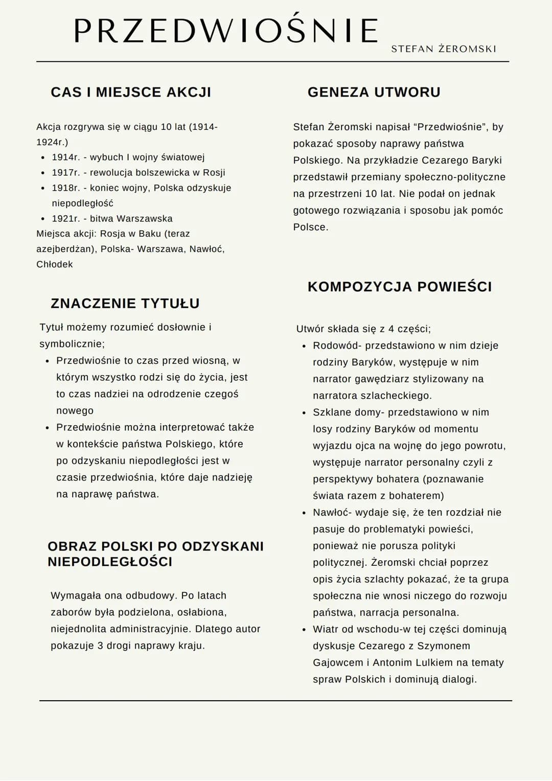 „Przedwiośnie” Stanisław Żeromski