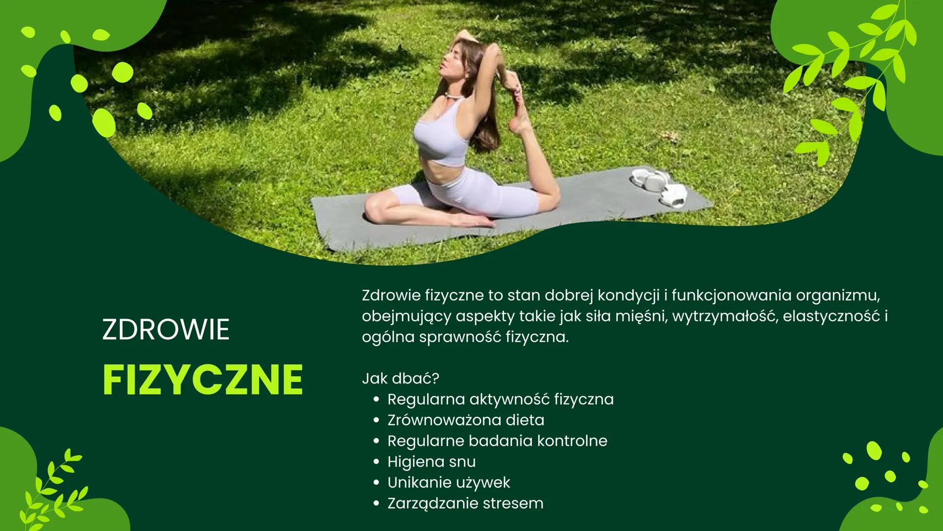 ZDROW
Twoje zdrowie jest w Twoich rękach 1.Definicja zdrowia
2. Podział zdrowia
• Zdrowie fizyczne
• Zdrowie psychiczne
Zdrowie emocjonalne
