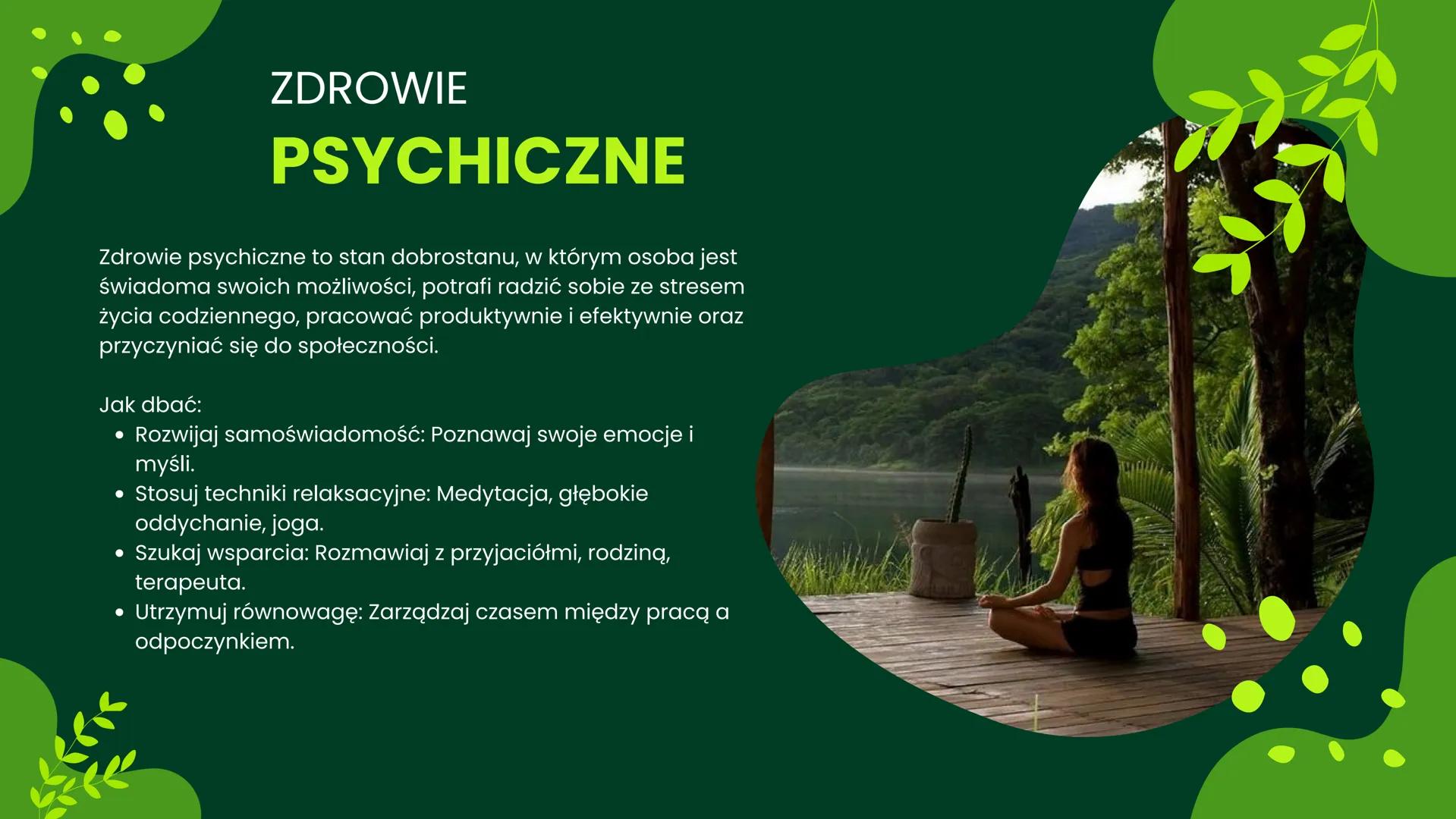 ZDROW
Twoje zdrowie jest w Twoich rękach 1.Definicja zdrowia
2. Podział zdrowia
• Zdrowie fizyczne
• Zdrowie psychiczne
Zdrowie emocjonalne
