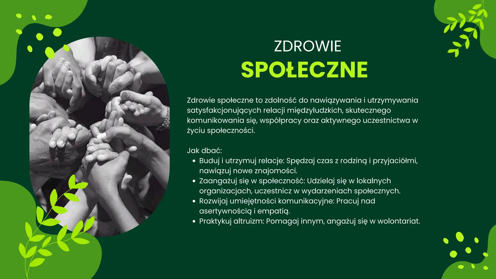 ZDROW
Twoje zdrowie jest w Twoich rękach 1.Definicja zdrowia
2. Podział zdrowia
• Zdrowie fizyczne
• Zdrowie psychiczne
Zdrowie emocjonalne
