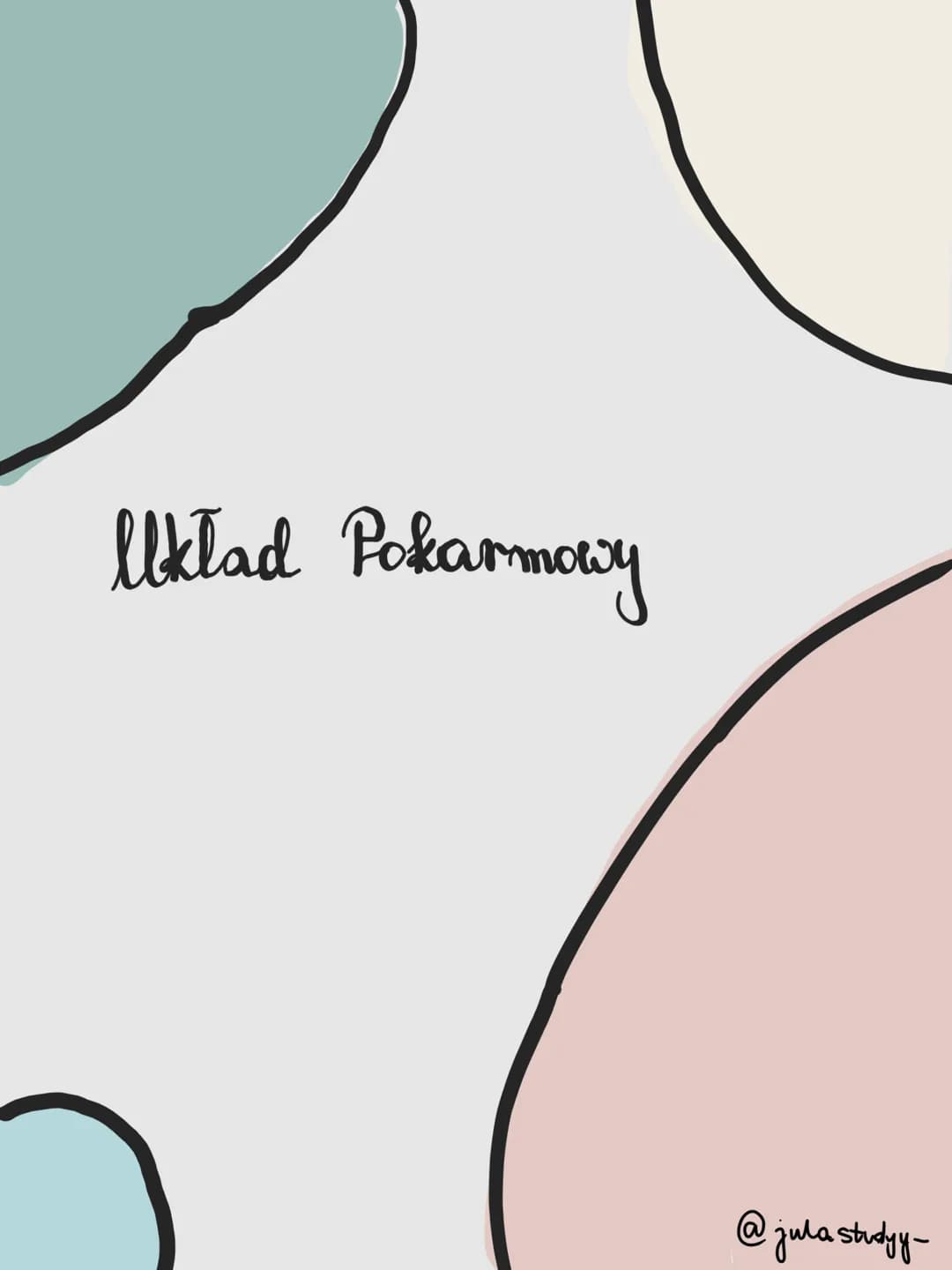 Układ Pokarmory
@jula studyy- Jama ustna
Pierwszy odcinek układu pokarmowego otoczony
wargami. Zachodzi trawienie mechaniczne oraz
chemiczne