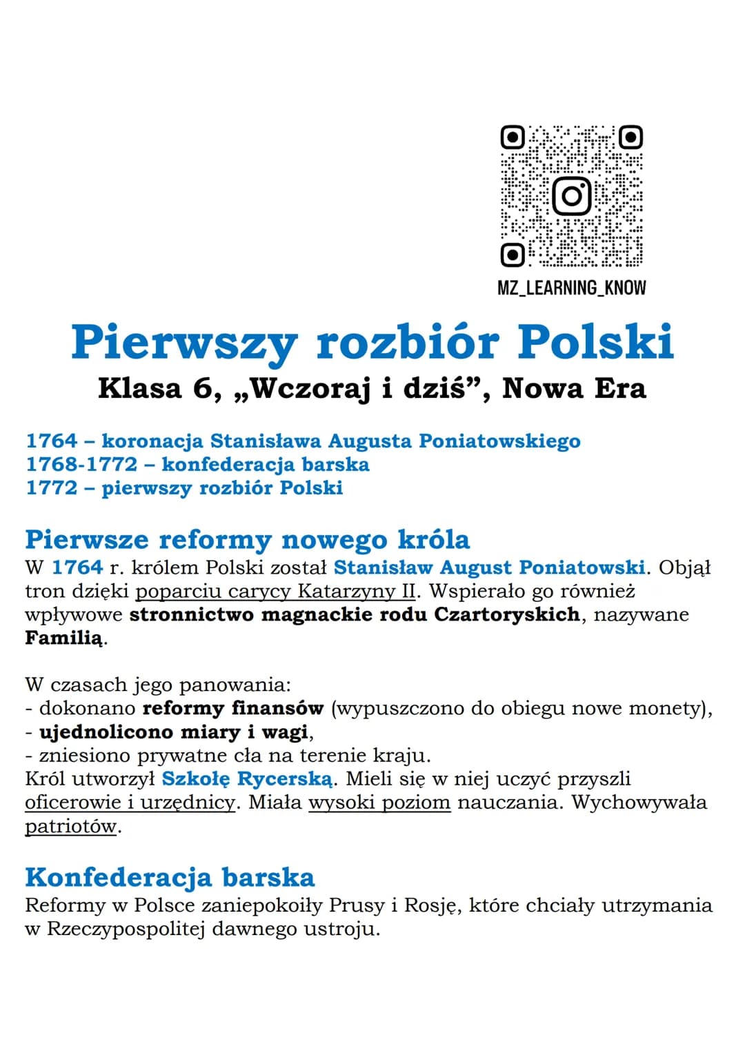 Pod naciskiem Rosji i jej wojsk posłowie:
- przyznali szlachcie prawosławnej i protestanckiej takie same prawa,
jakie miała szlachta katolic