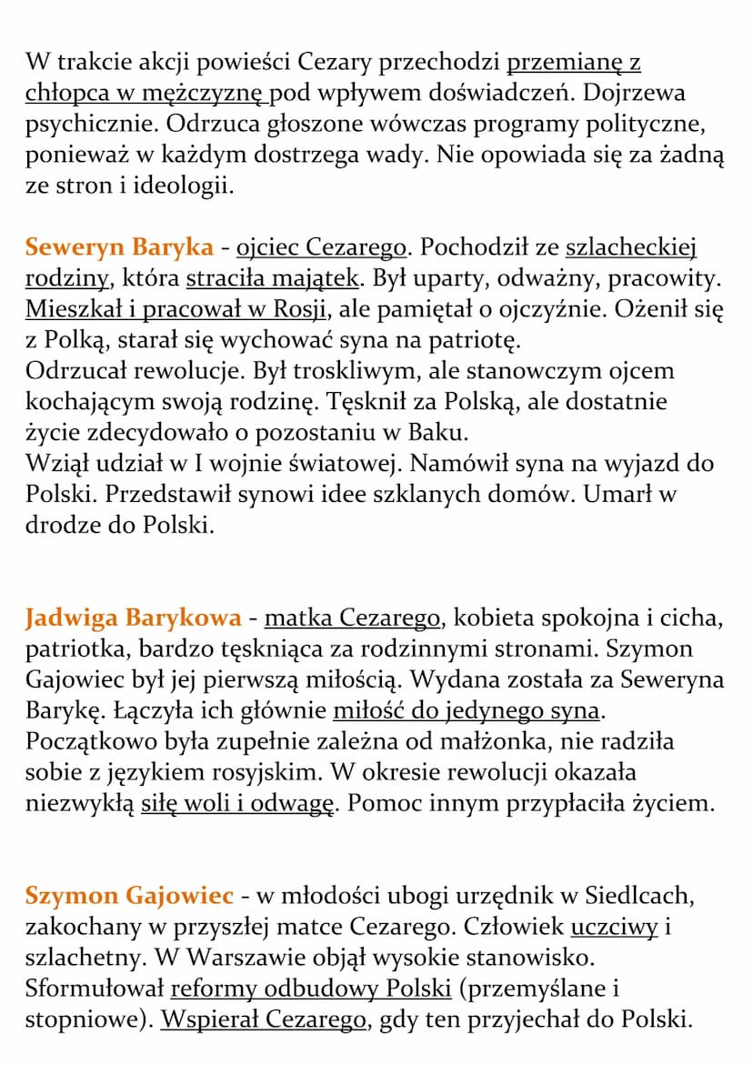 Przedwiośnie
Stefan Žeromski
Opracowanie
Bohaterowie
Czas akcji: 1914 - 1921 rok.
Miejsce akcji: Baku, podróż przez Rosję (Moskwa, Charków),