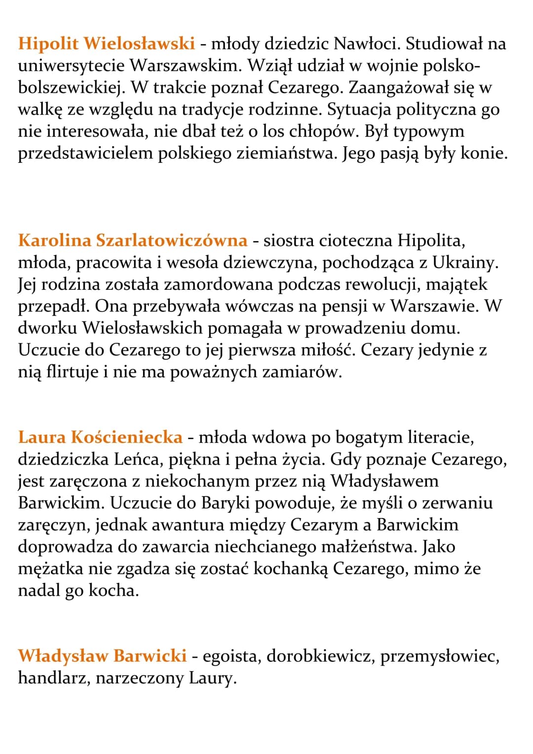 Przedwiośnie
Stefan Žeromski
Opracowanie
Bohaterowie
Czas akcji: 1914 - 1921 rok.
Miejsce akcji: Baku, podróż przez Rosję (Moskwa, Charków),