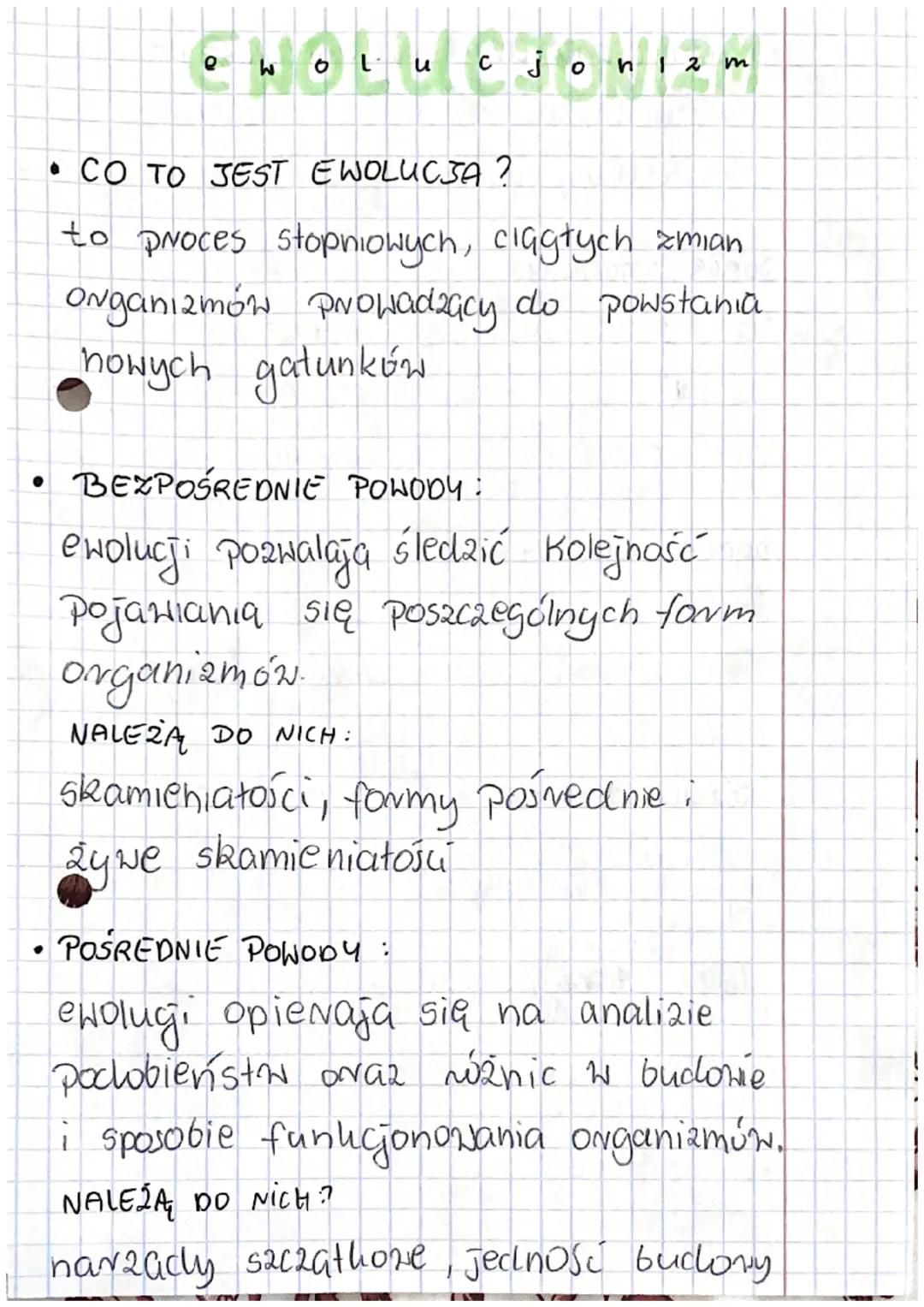 # ewolucjonizm

• CO TO JEST EWOLUCJA?
to proces stopniowych, ciągłych zmian
Organizmów prowadzący do powstania
nowych gatunków

• BEZPOŚRED