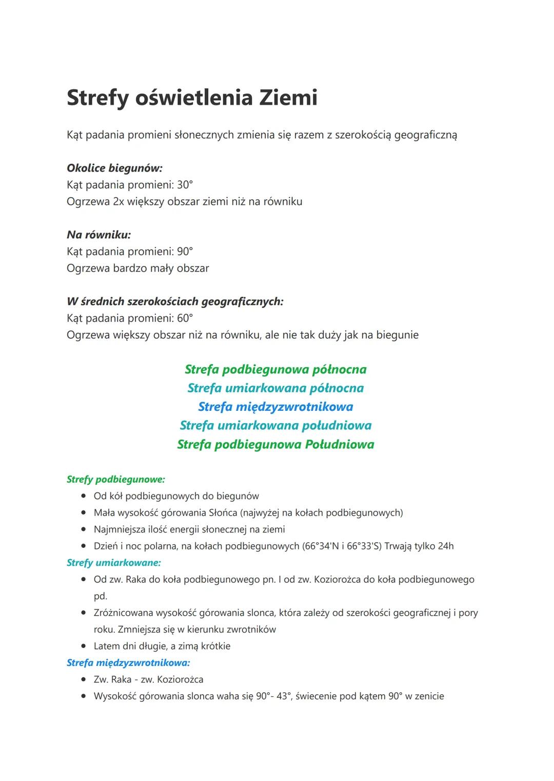 Strefy oświetlenia Ziemi
