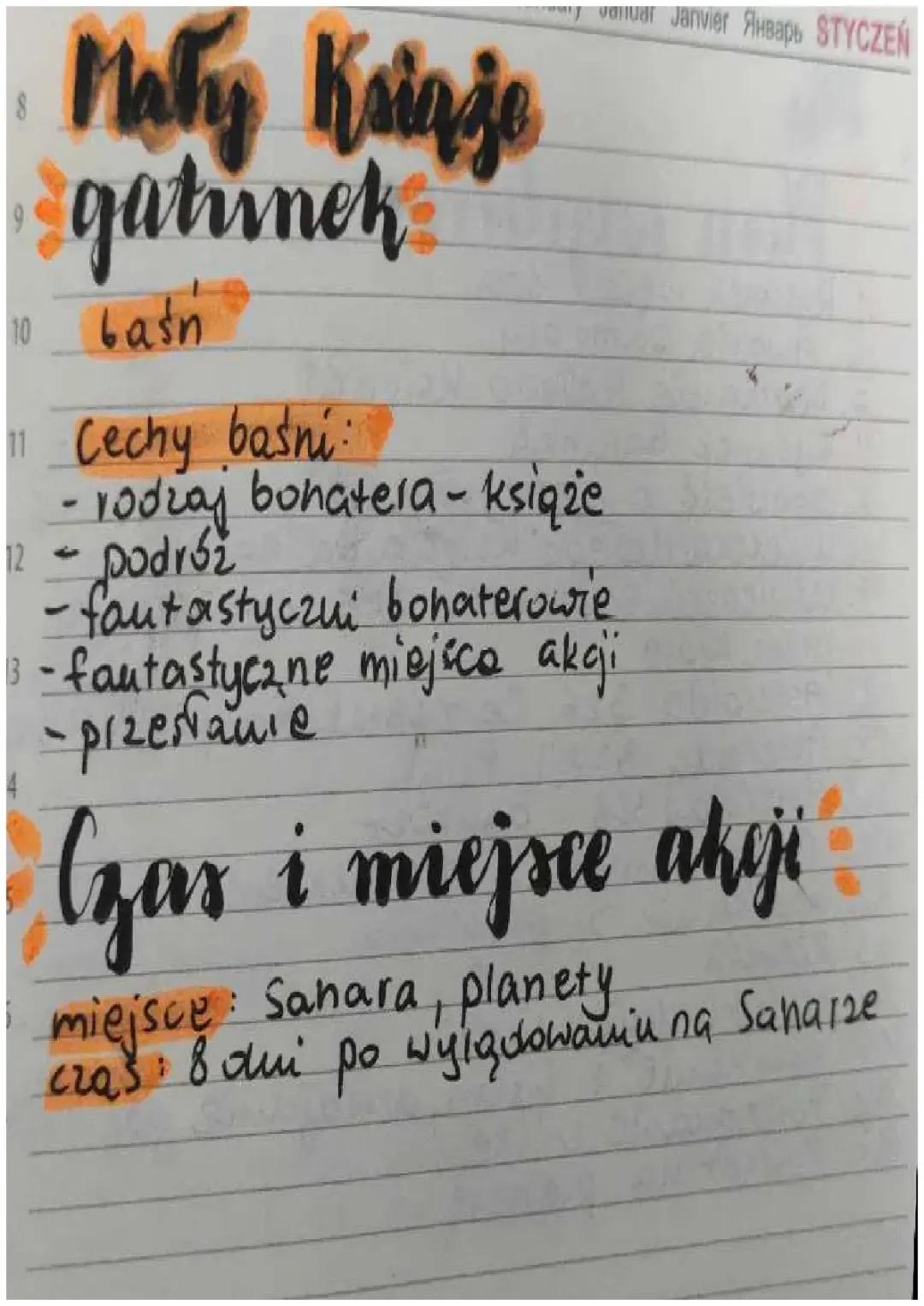 Mały Książę - Kompleksowe Opracowanie do Egzaminu Ósmoklasisty