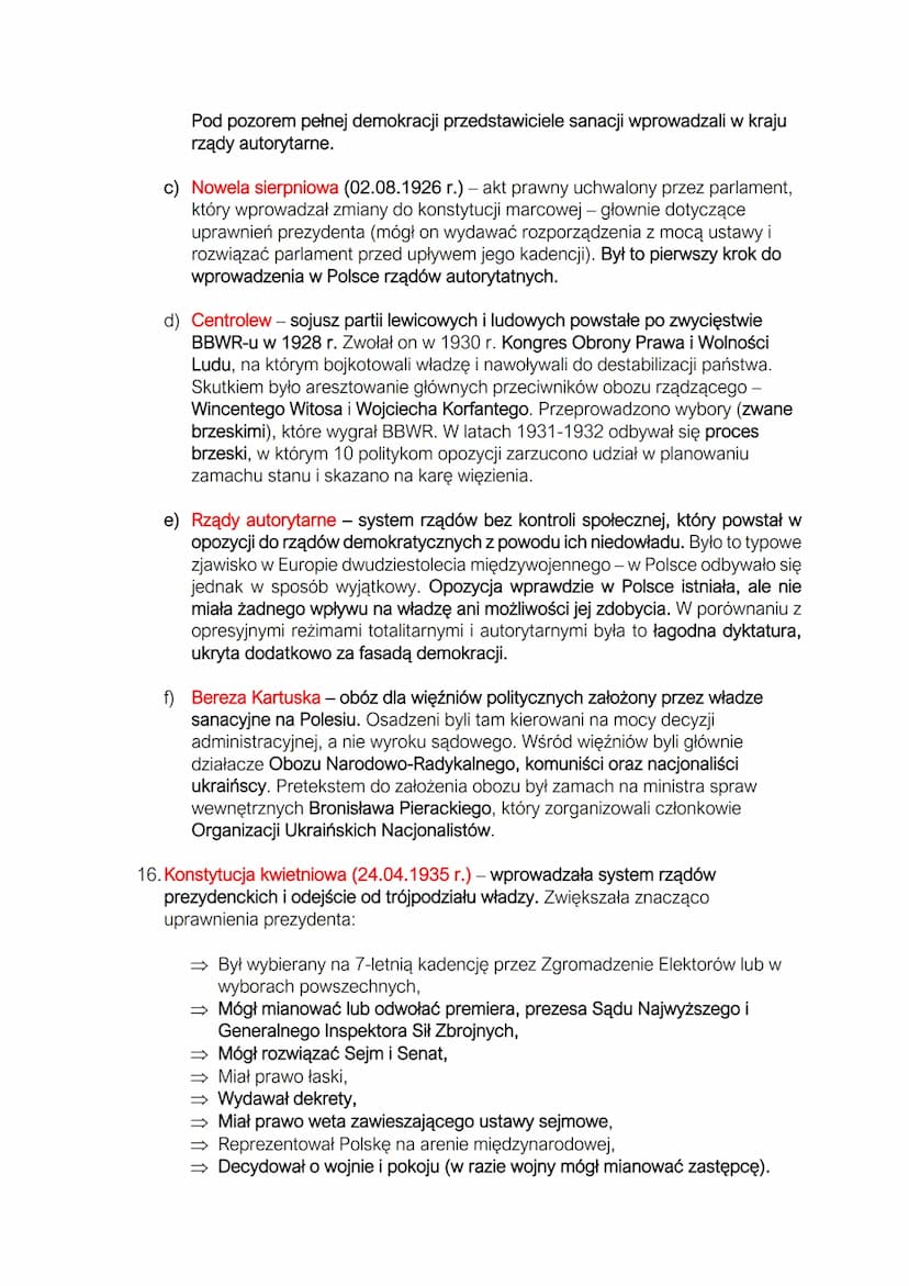 HISTORIA
II RZECZPOSPOLITA
1. 11 listopada 1918 r. - odzyskanie niepodległości.
W pierwszych dniach listopada armie państw centralnych były 