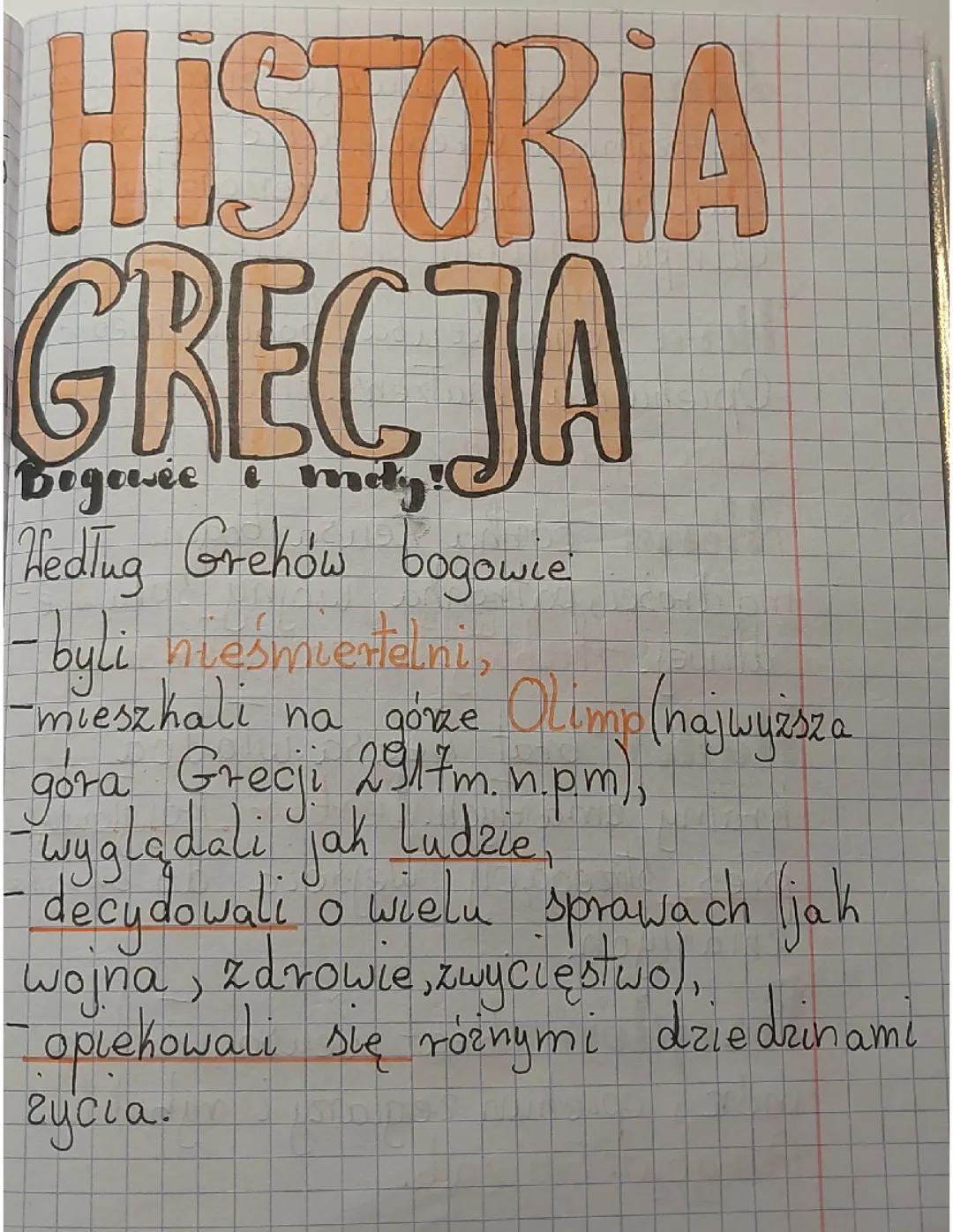 Bogowie i mity - Historia klasa 5