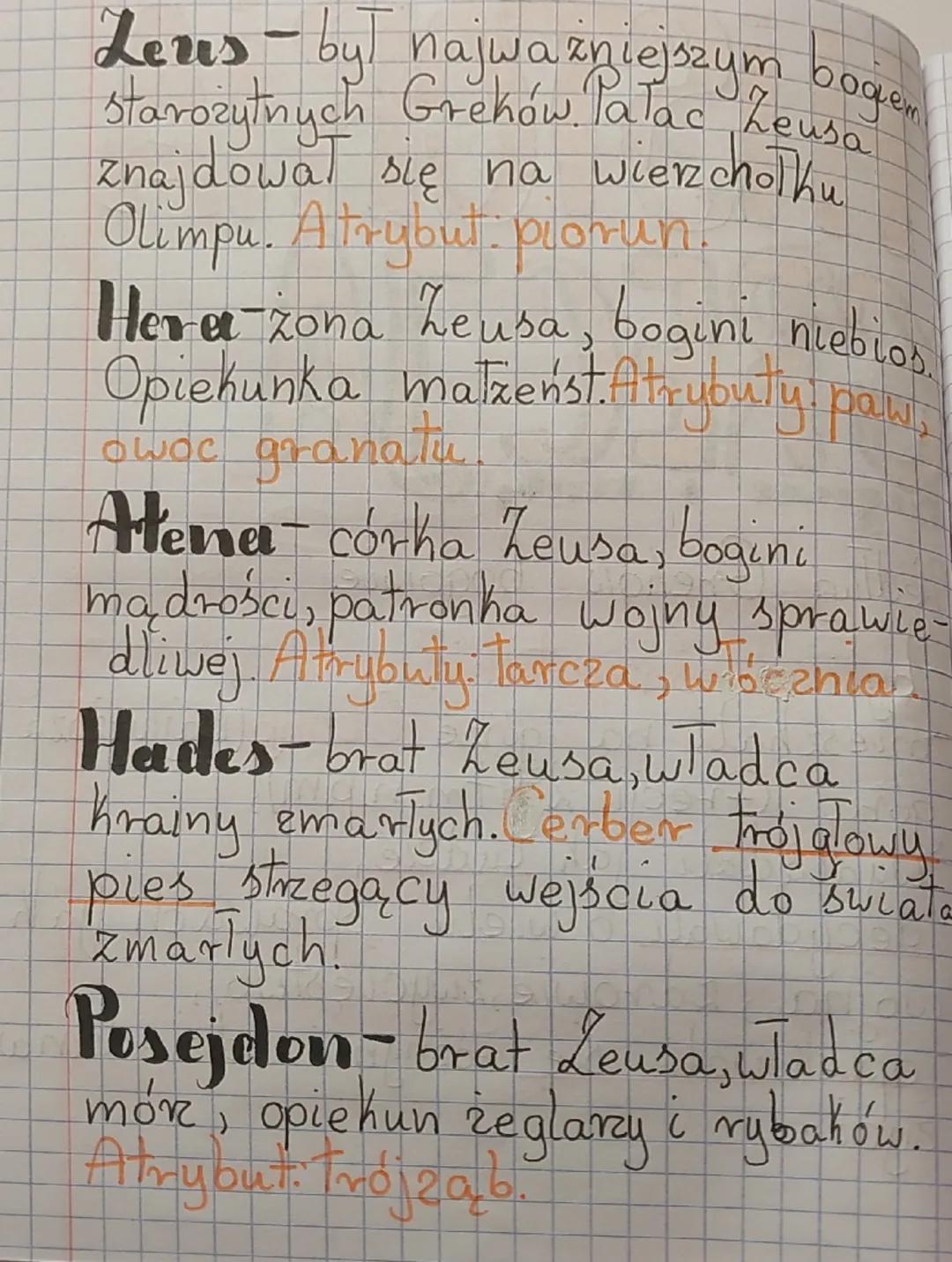 HISTORIA
GRECJA
Bogowie mity!
Hedług Grehów bogowie
- byli nieśmiertelni,
-mieszkali na górze Olimp (najwyższa
góra Grecji 2917m. npm),
wygl