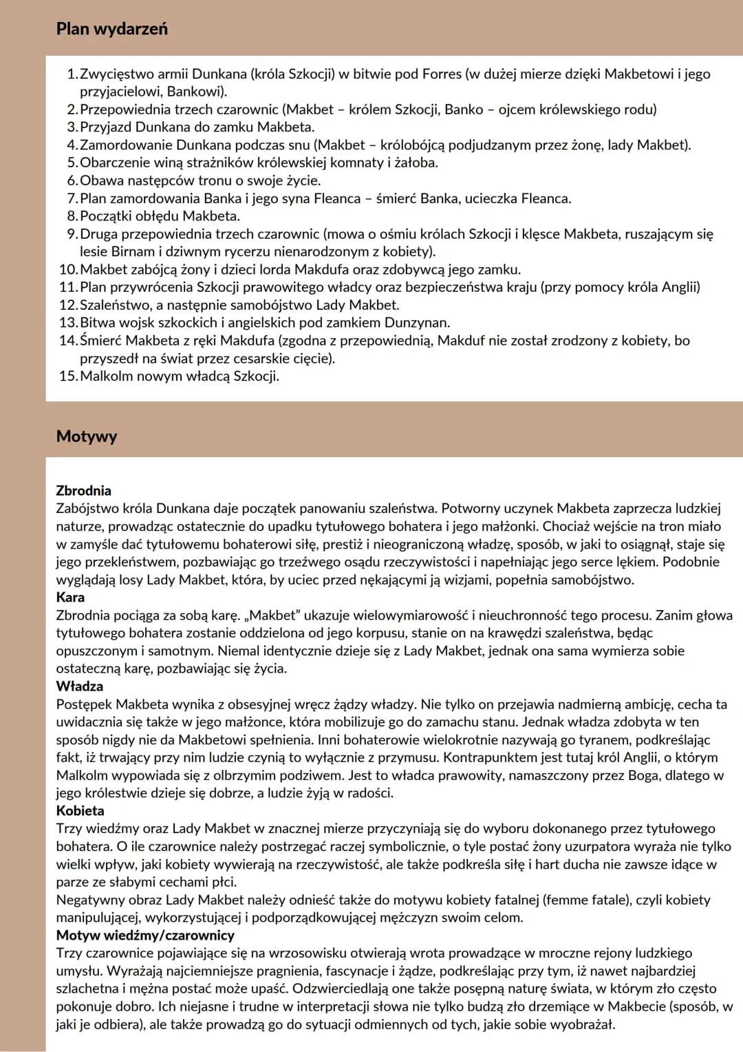 Makbet
William Shakespeares
Geneza utworu
„Makbet" napisany został przez Szekspira najprawdopodobniej ok. 1606 r.
Opowiedziana w dramacie hi