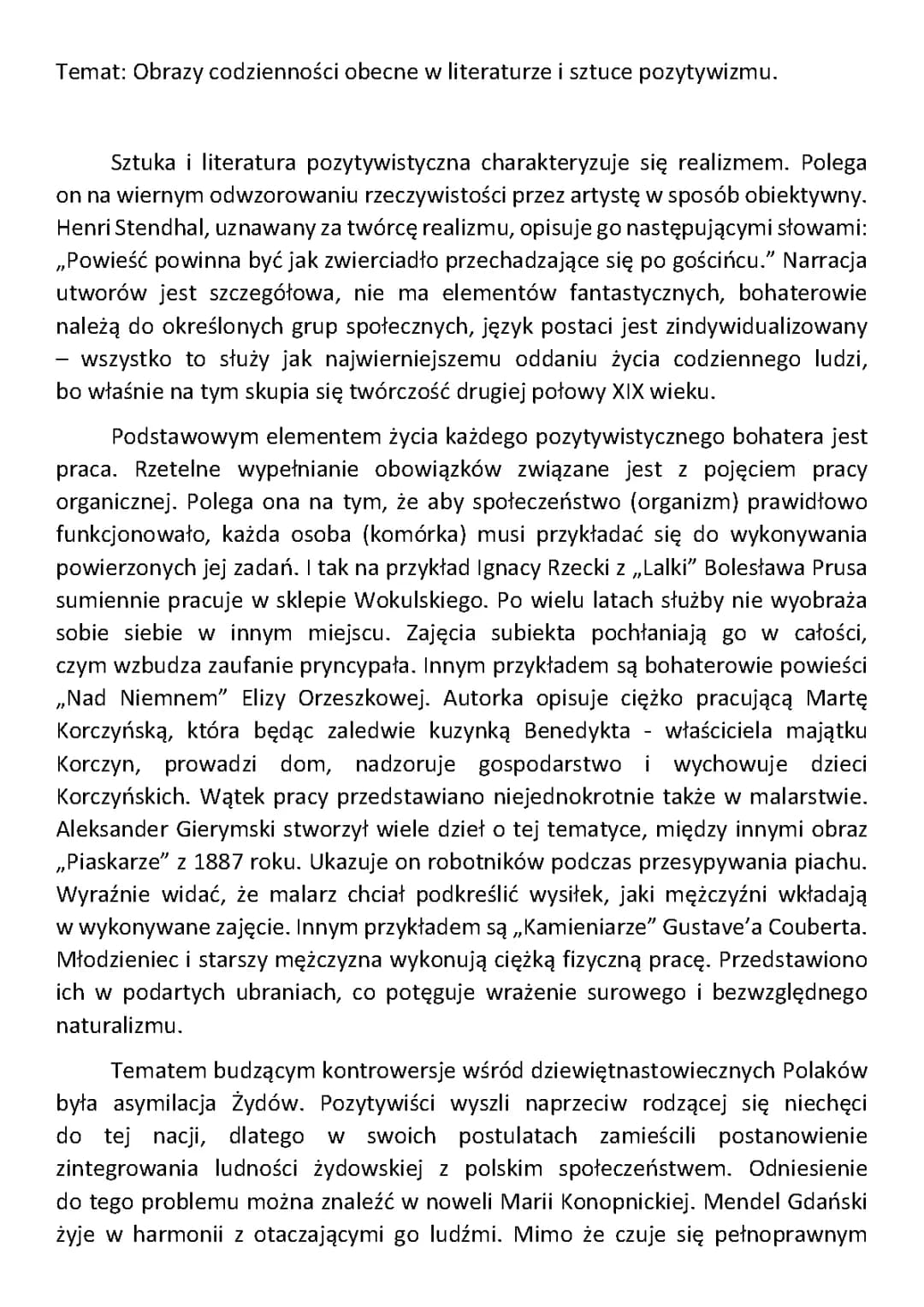 Motyw codzienności i podział społeczeństwa w "Lalce" - Opis i przykłady realizmu