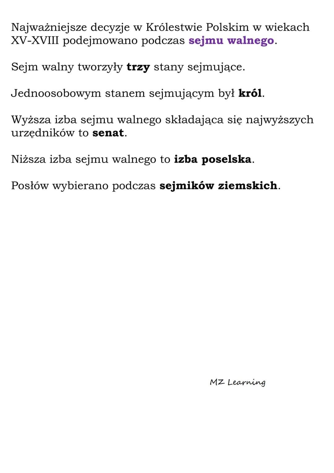 Demokracja szlachecka
Szlachta wywodzi się z rycerstwa.
Szlachta różniła się miedzy sobą majątkiem.
Najbogatsza grupa szlachty to magnateria