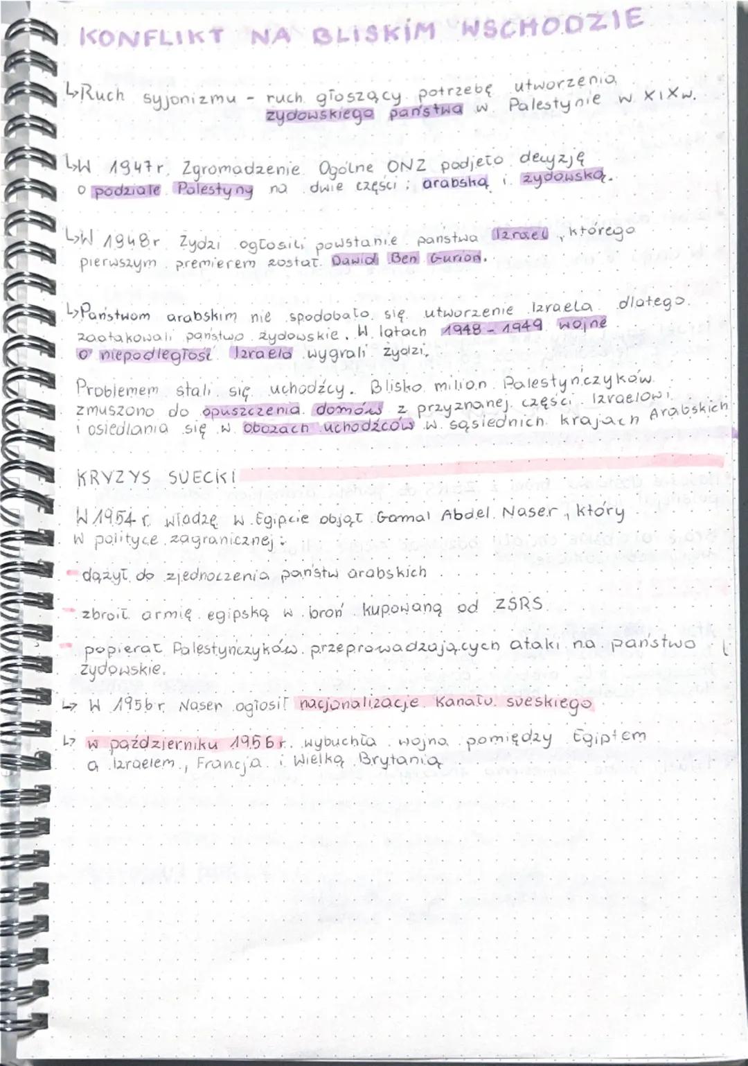 # KONFLIKT NA BLISKIM WSCHODZIE

Ruch syjonizmu - ruch głoszący potrzebę
utworzenia
zydowskiego państwa w. Palestynie w. XIXw.

LW 1947r. Zg