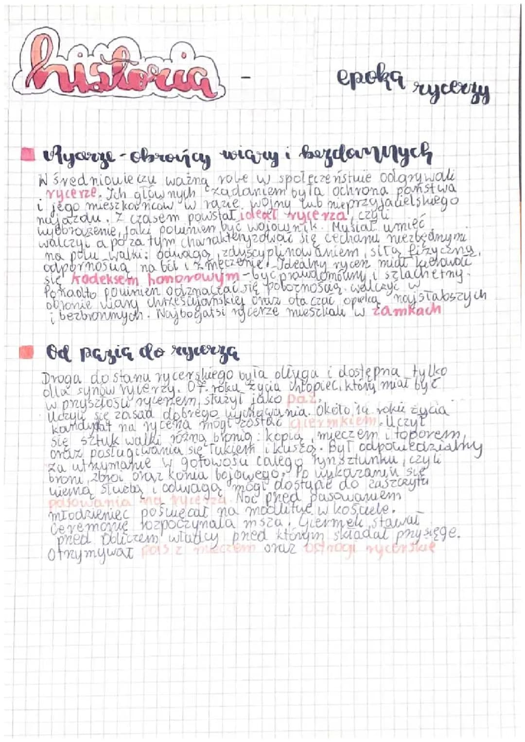 Epoka rycerzy