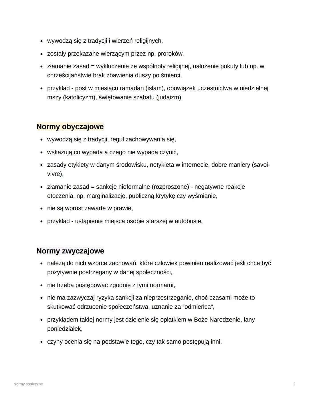 ji
Normy społeczne
Ⓒ Klasa
Reviewed
Klasa 3
Normy moralne
• mogą wywodzić się z systemów etycznych,
• bardzo ogólne i niesformalizowane (nie