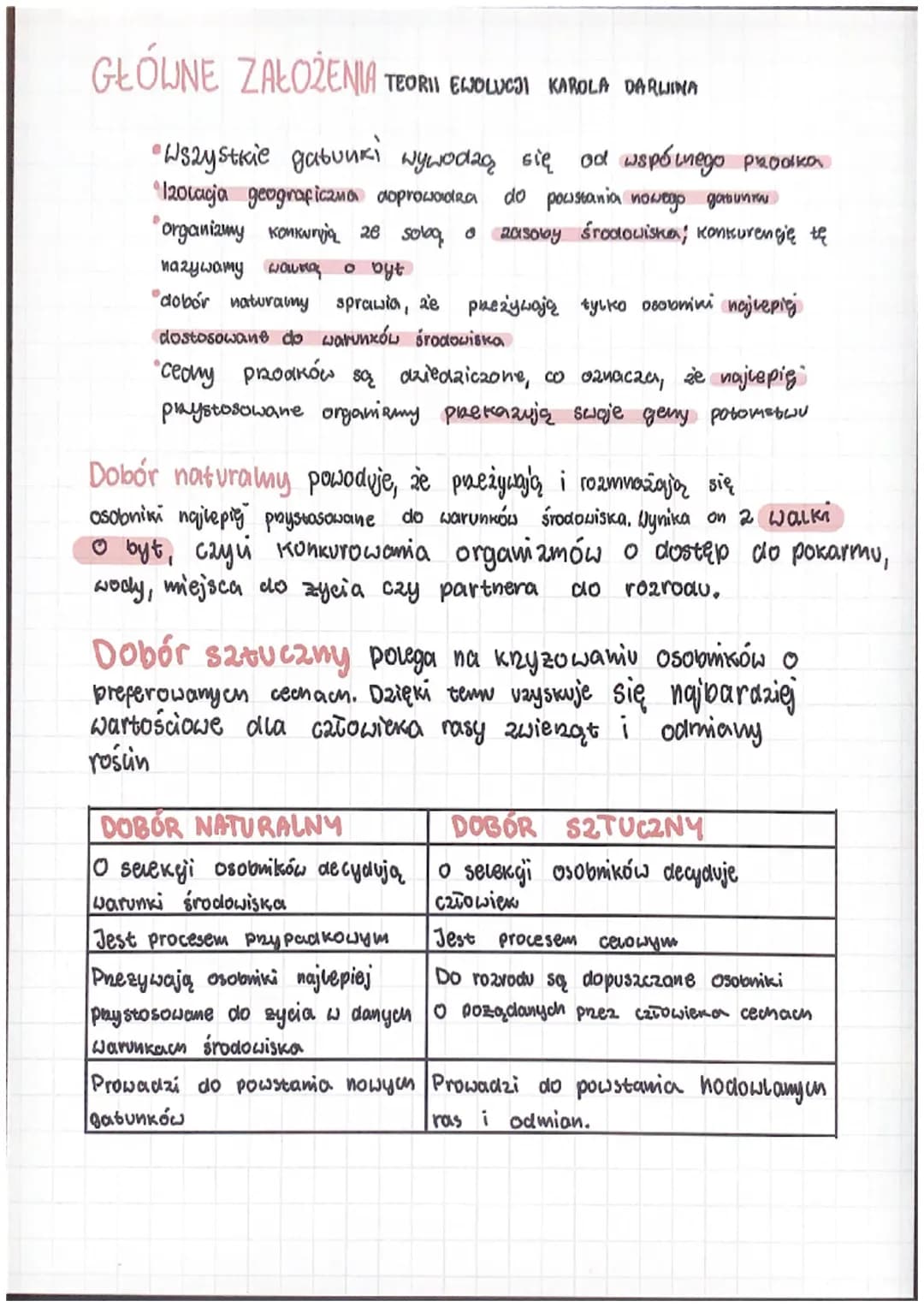 Ewolucją życia
Ewowcja to proces stopniowyen, ciągłych zmian organizmów
prowadzący do powstania nowych gatunków. Ewowoję potwierdzają dowody