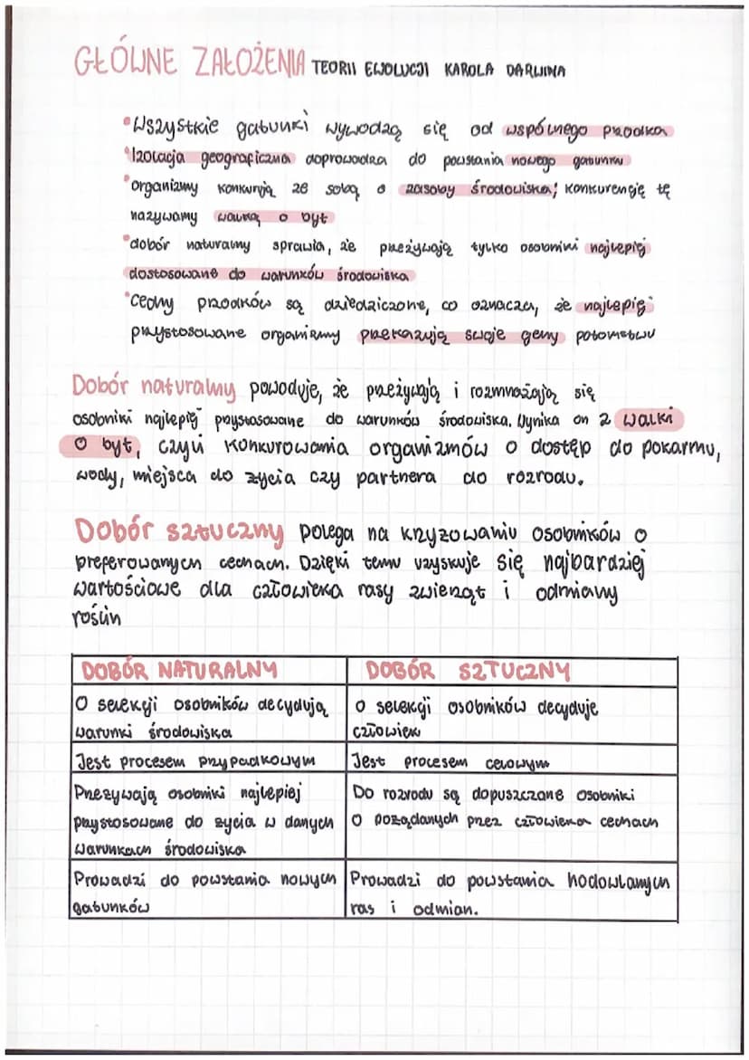 Ewolucją życia
Ewowcja to proces stopniowyen, ciągłych zmian organizmów
prowadzący do powstania nowych gatunków. Ewowoję potwierdzają dowody